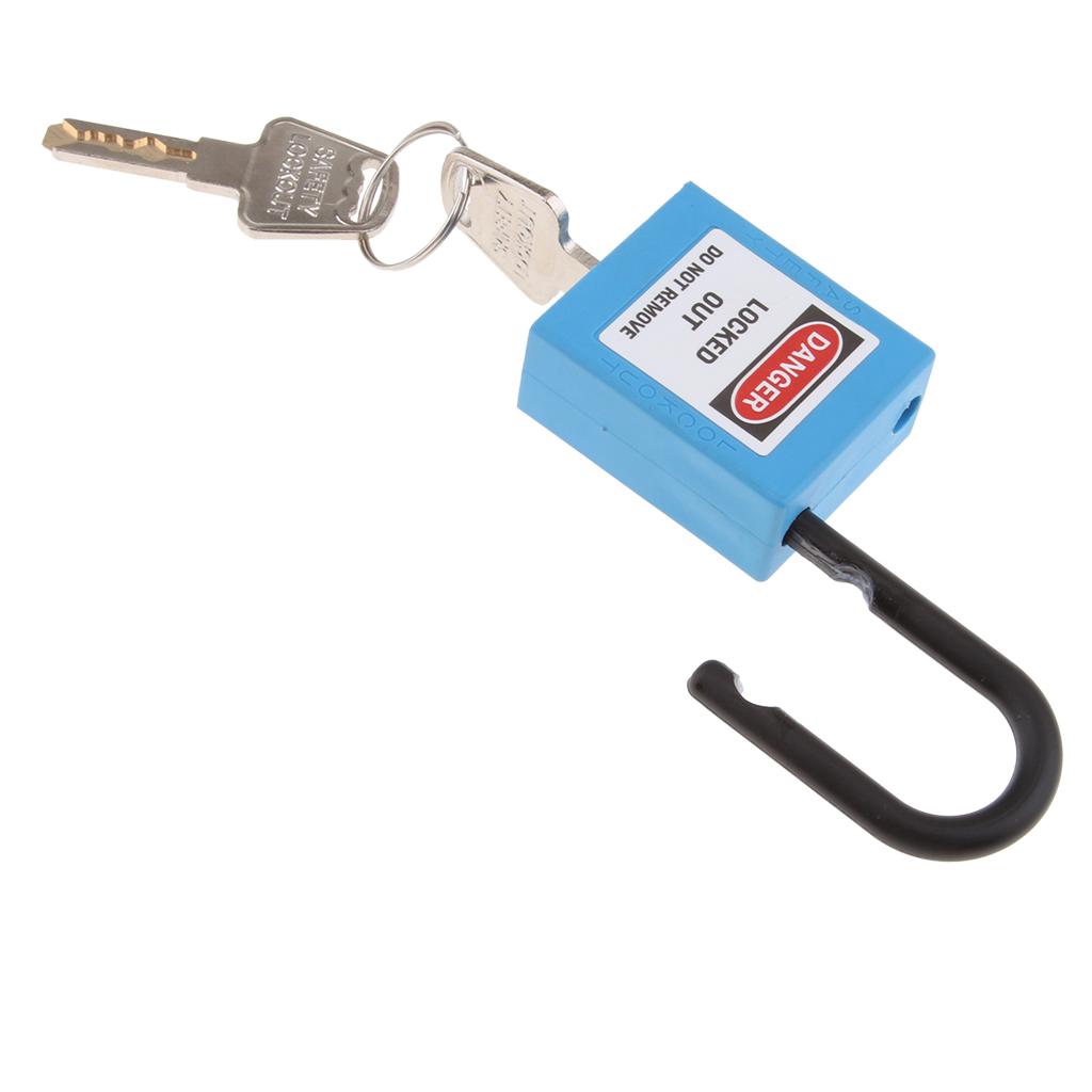 Safety Lockout Padlock Keyed Different 25mm Height Shackle Blue