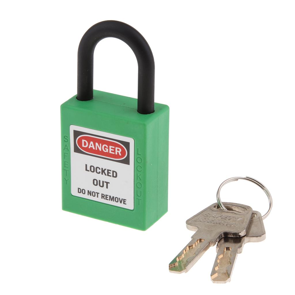 Safety Lockout Padlock Keyed Different 25mm Height Shackle Green