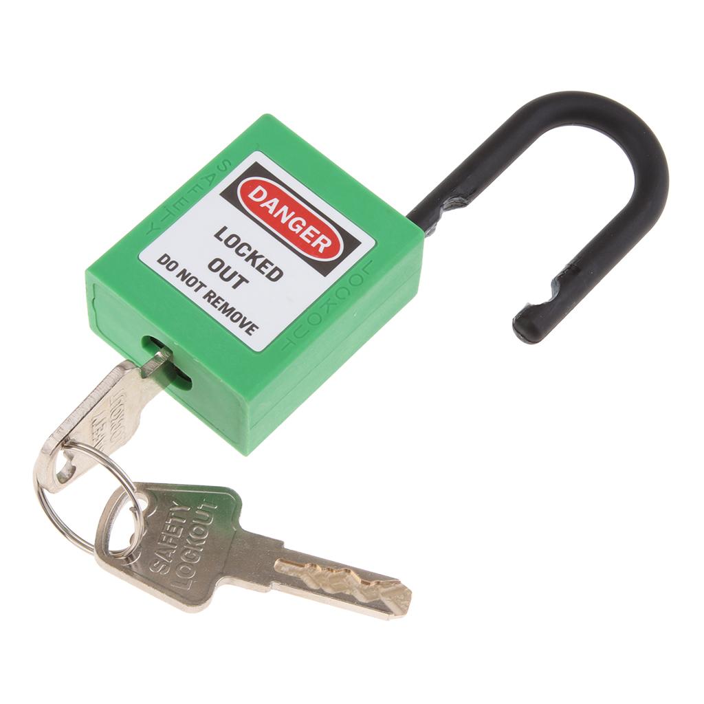 Safety Lockout Padlock Keyed Different 25mm Height Shackle Green