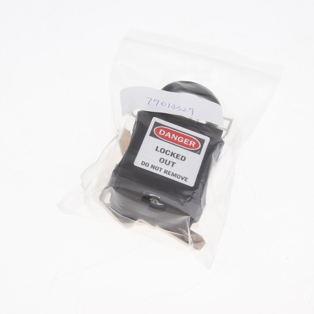 Safety Lockout Padlock Keyed Different 25mm Height Shackle Black_2