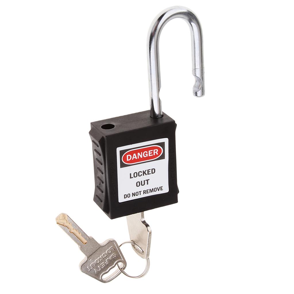 Safety Security Lockout Padlock Keyed Different Black