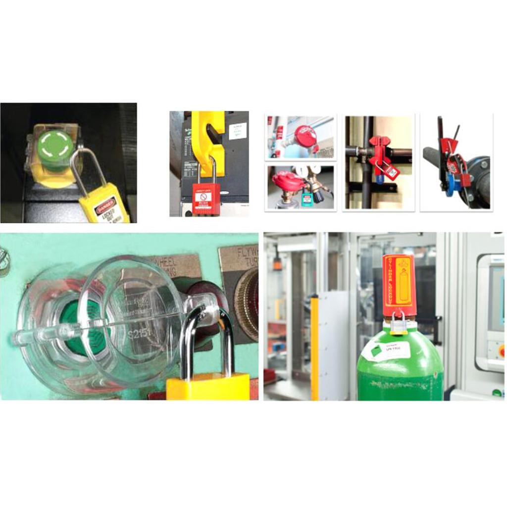 Safety Security Lockout Padlock Keyed Different Black