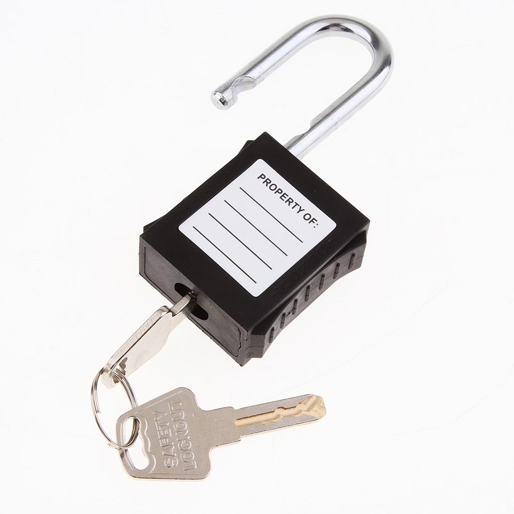 Safety Security Lockout Padlock Keyed Different Black