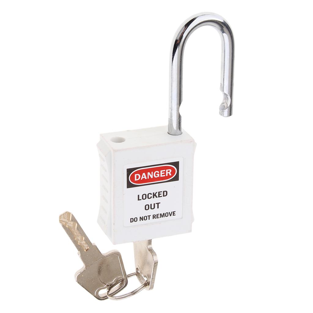 Safety Security Lockout Padlock Keyed Different White