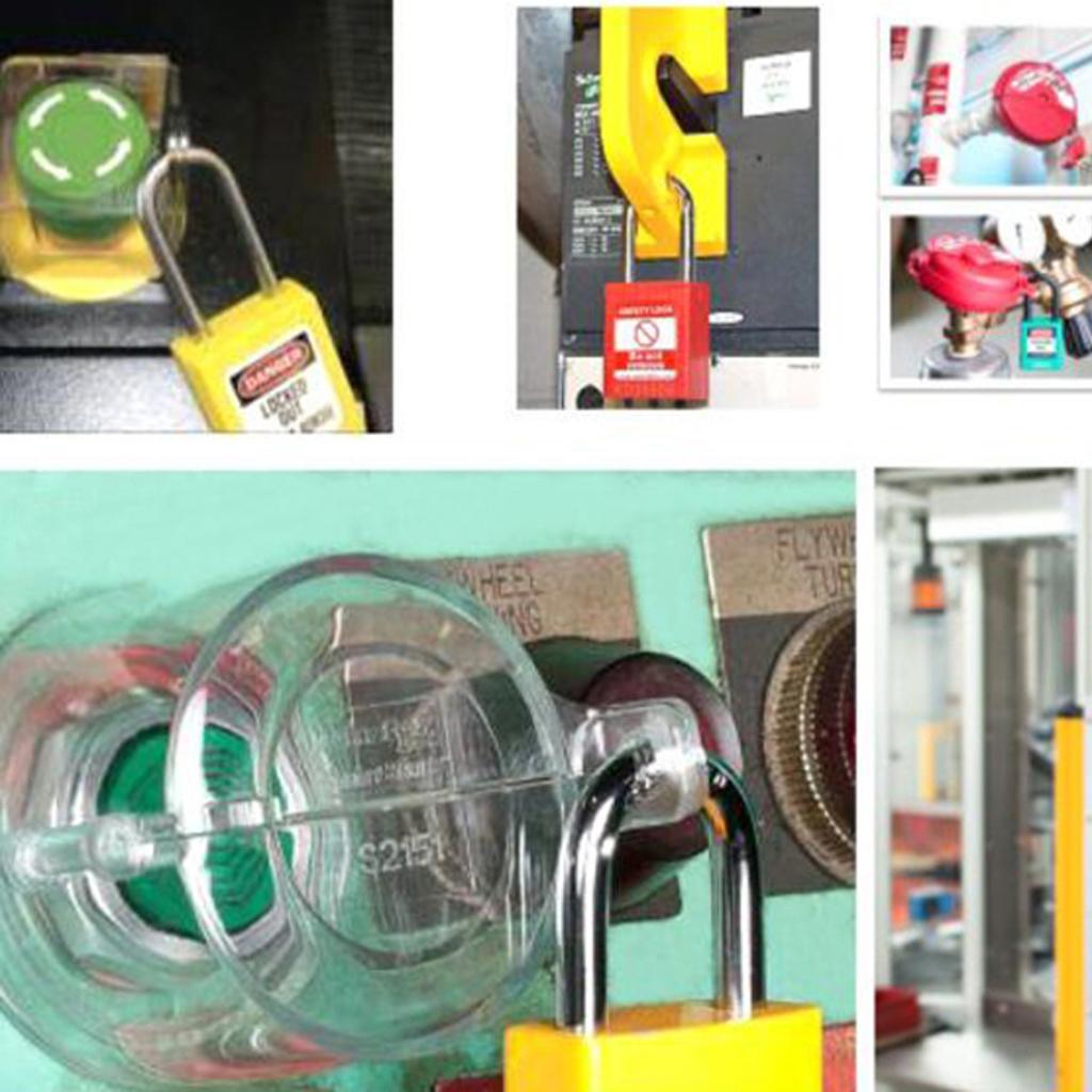 Safety Security Lockout Padlock Keyed Alike Nylon 38mm Shackle White