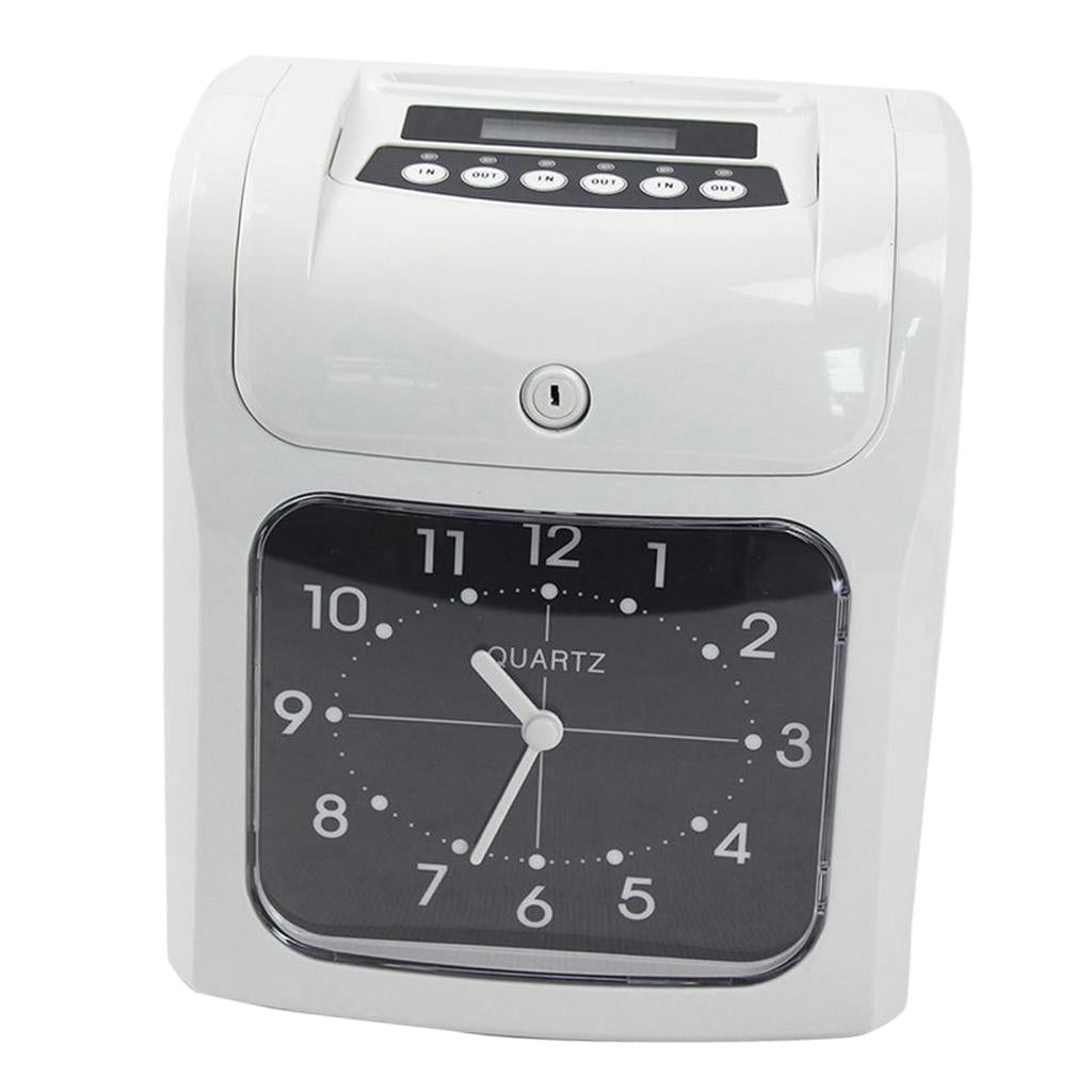 Office Employee Attendance Digital Time Clock Pointer Type w/50 Card EU Plug