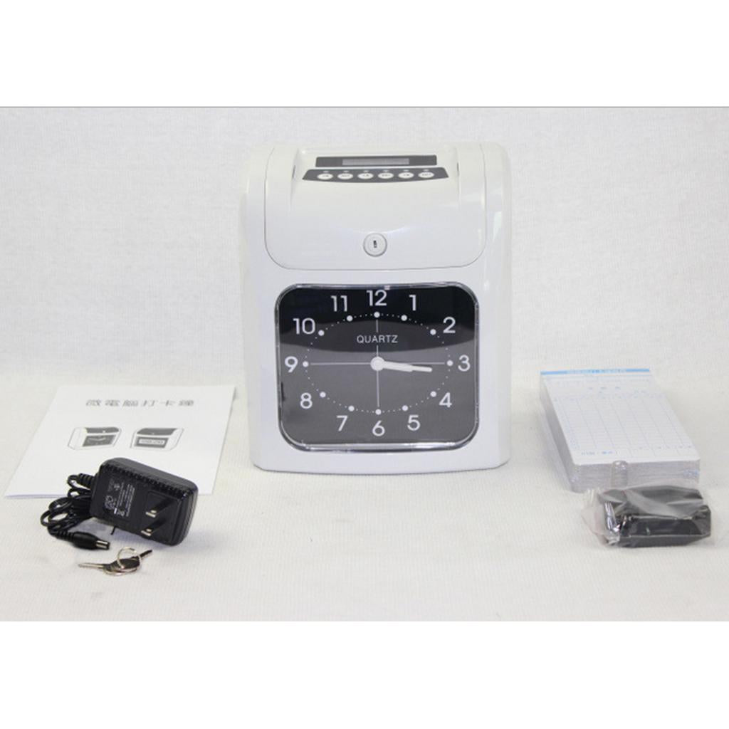 Office Employee Attendance Digital Time Clock Pointer Type w/50 Card EU Plug