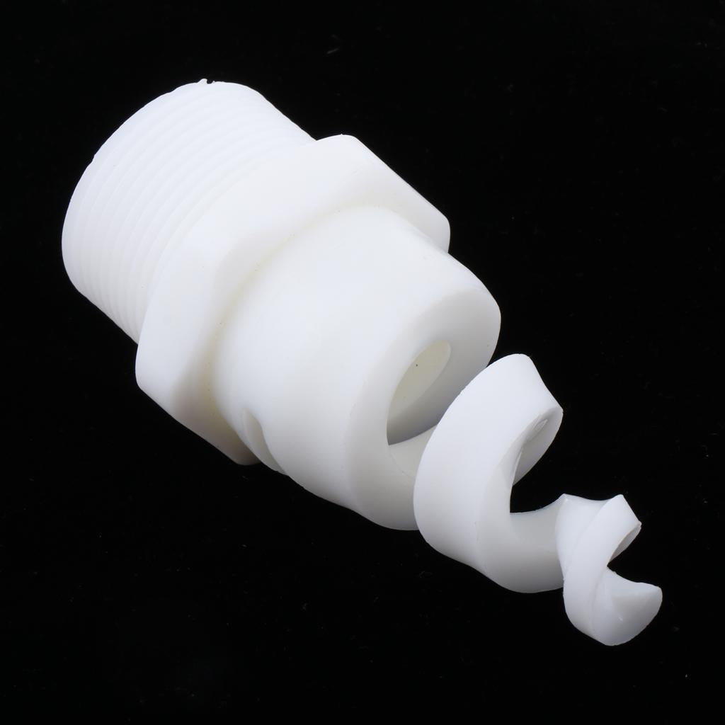 Plastic Spiral Cone Spray Nozzle Washing Cleaning Cooling Accs White 11:4