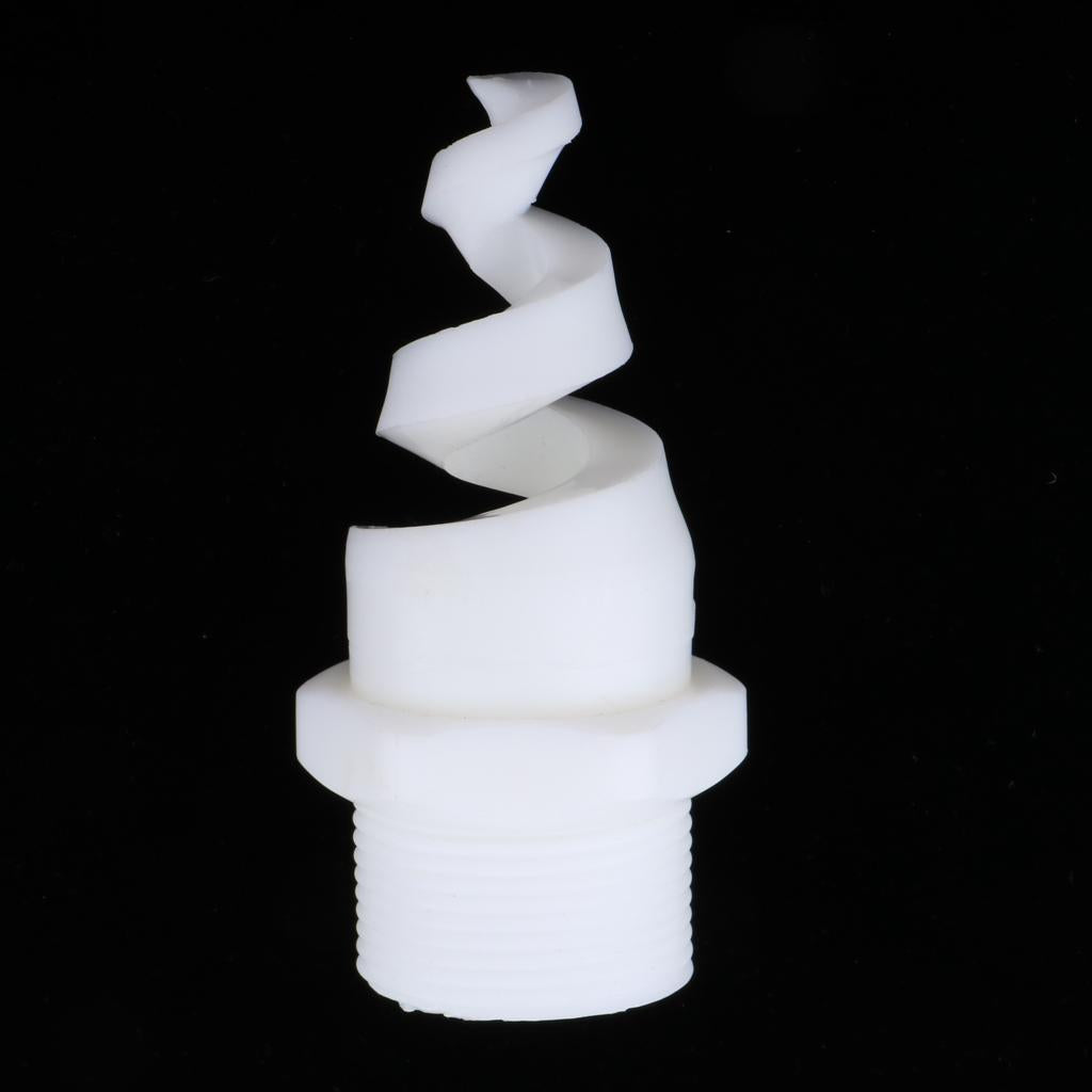Plastic Spiral Cone Spray Nozzle Washing Cleaning Cooling Accs White 11:4