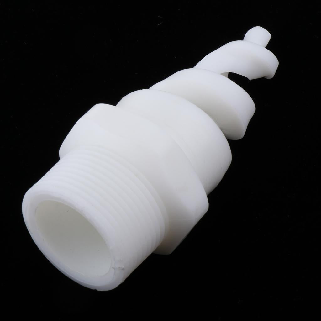 Plastic Spiral Cone Spray Nozzle Washing Cleaning Cooling Accs White 11:4