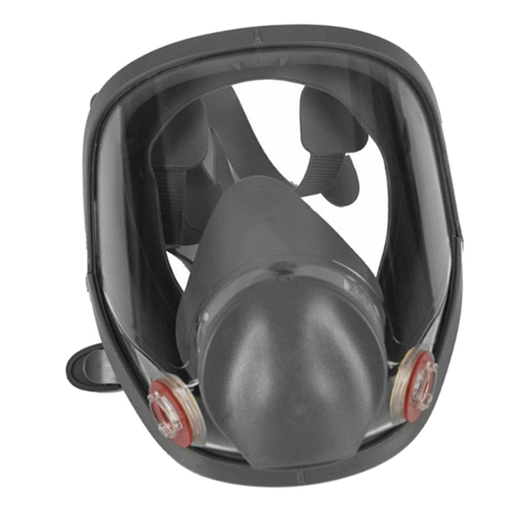 Single Full Face Smoke Gas Filter Guards Shields Anti-fog Facepiece 6600