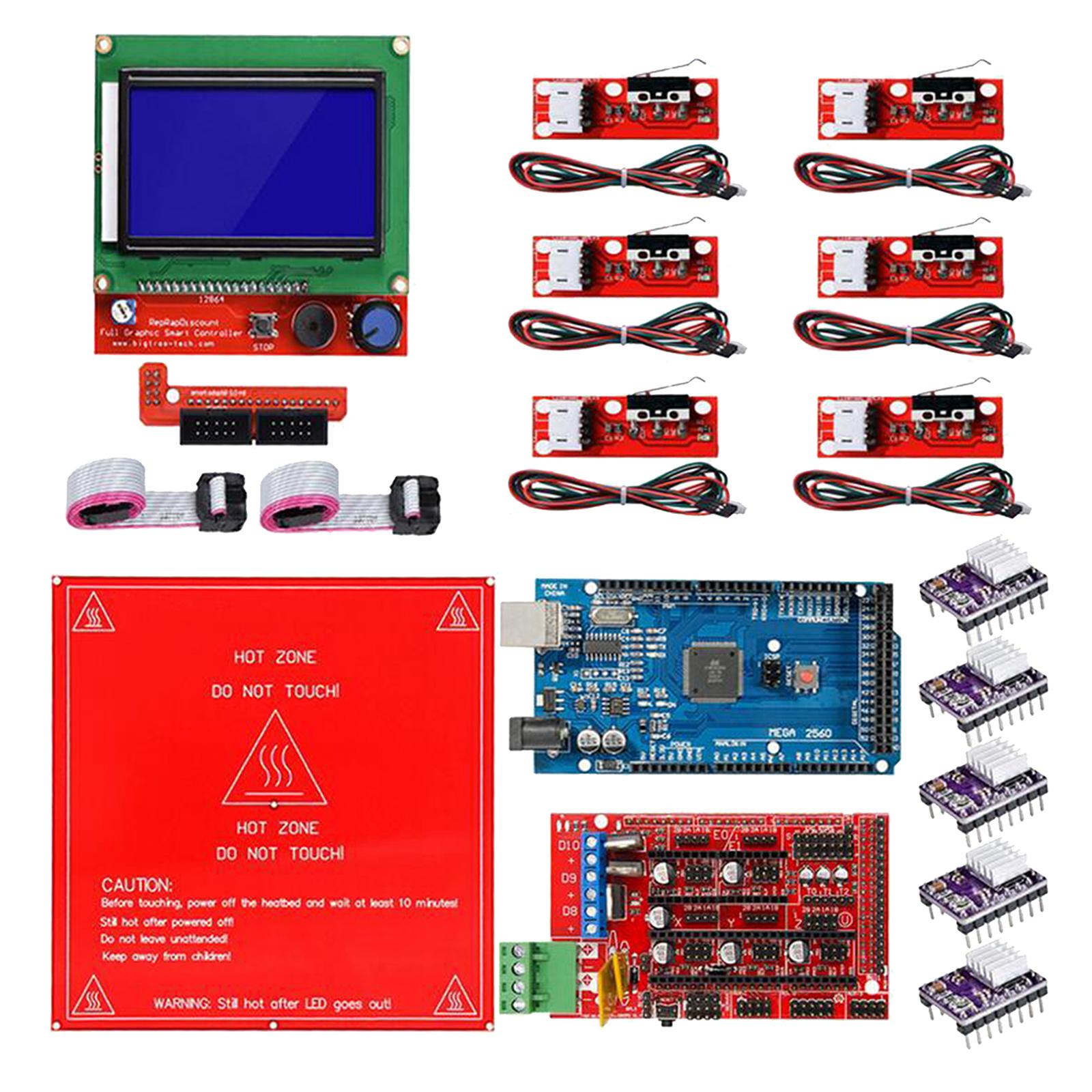 Ramps 1.4 Kit Mega 2560 r3 + Heatbed MK2B + 12864 LCD Controller 3D Printer