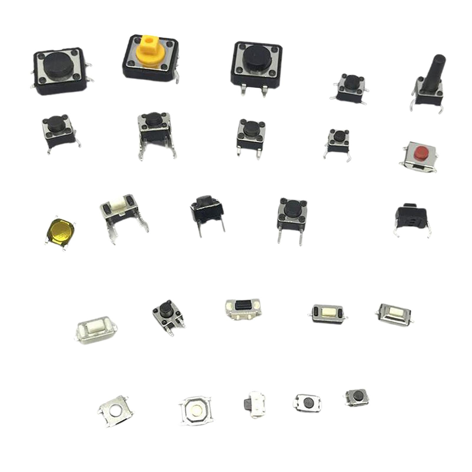 25 Values Tactile Push Button Micro Switch Assortment Kit 125PCS(25x5PCS)