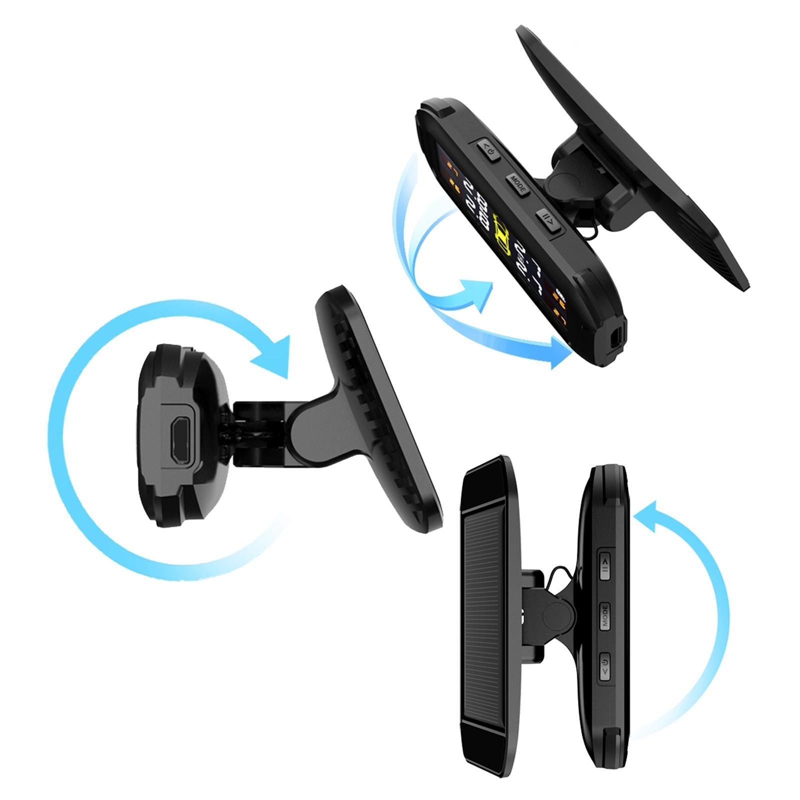 Solar TPMS LCD Car Tire Pressure Monitoring System and 4 External Sensors