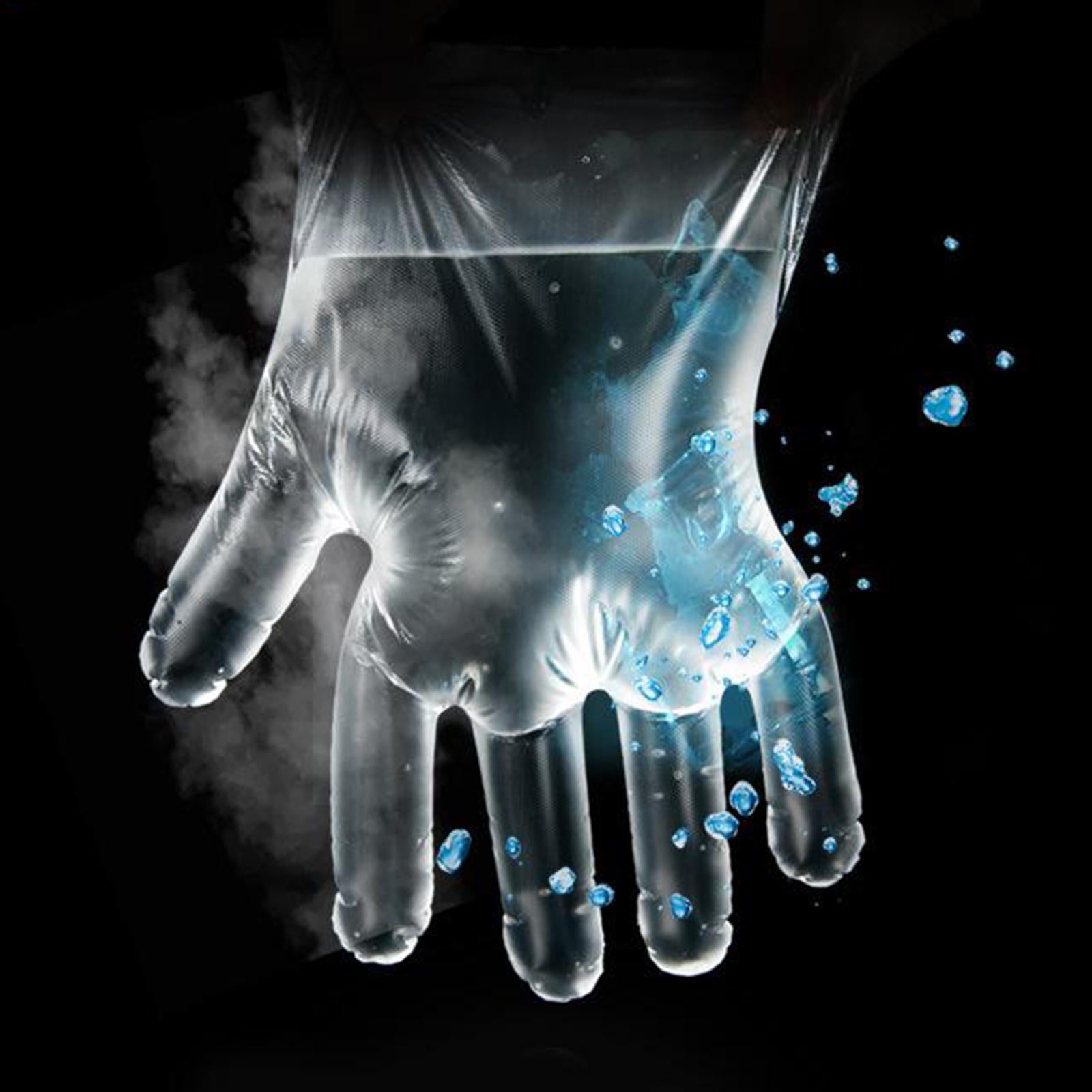 Strong Plastic GLOVES Disposable PREMIUM POLYTHENE Catering Food 300pcs