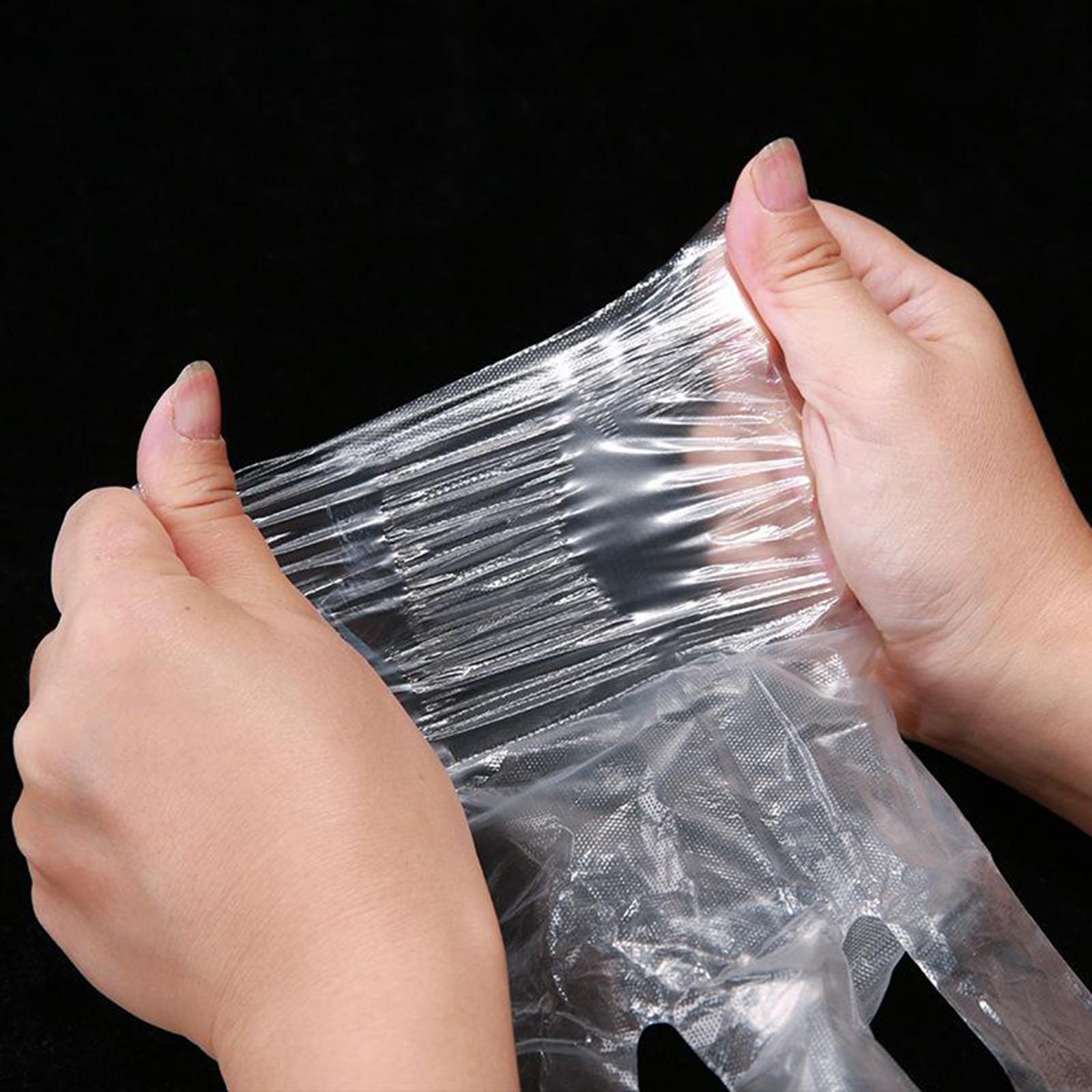 Strong Plastic GLOVES Disposable PREMIUM POLYTHENE Catering Food 100pcs