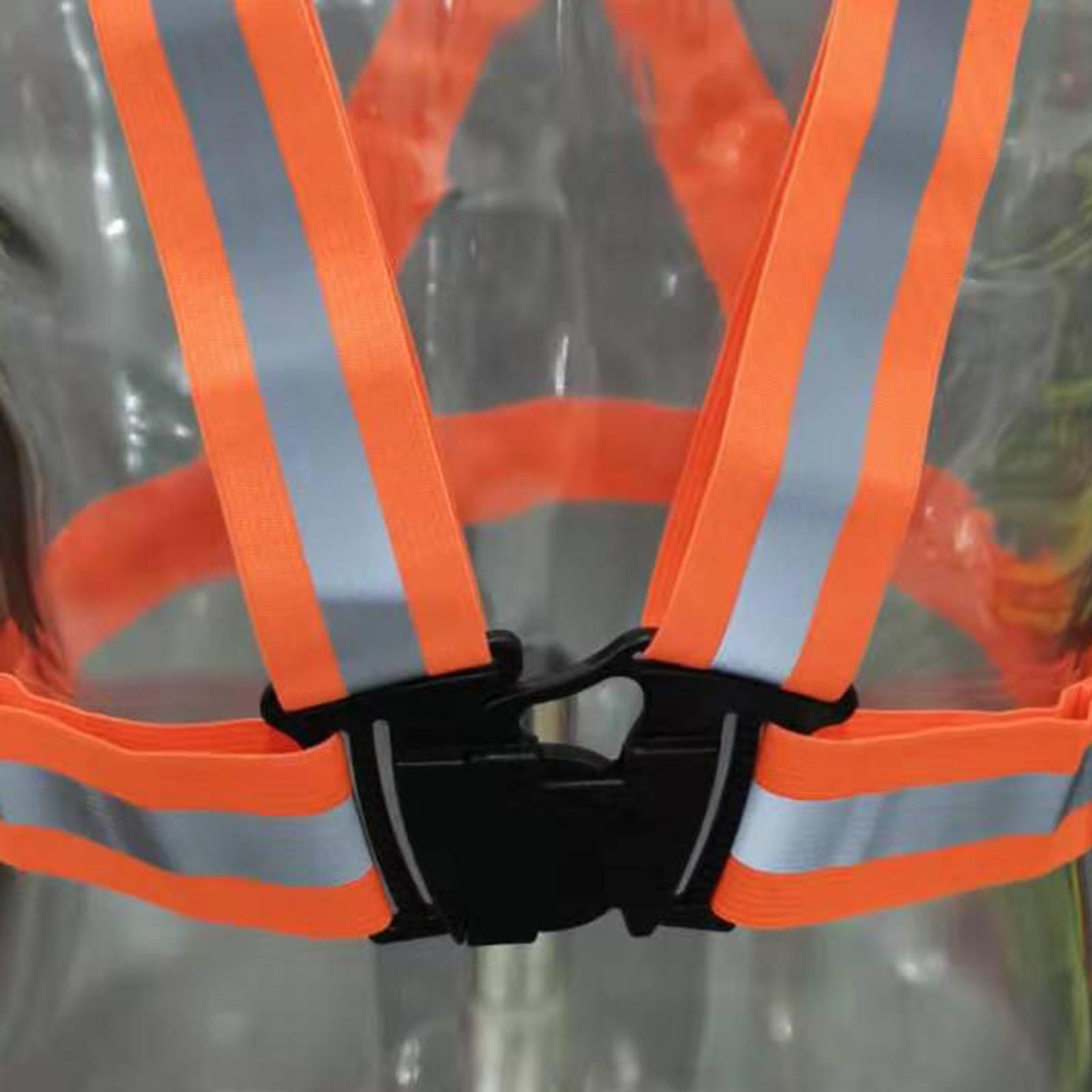 Adjustable Safety Security Visibility Reflective Vest Gear Orange