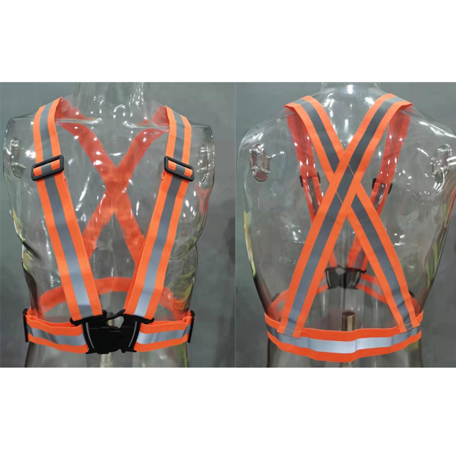 Adjustable Safety Security Visibility Reflective Vest Gear Orange