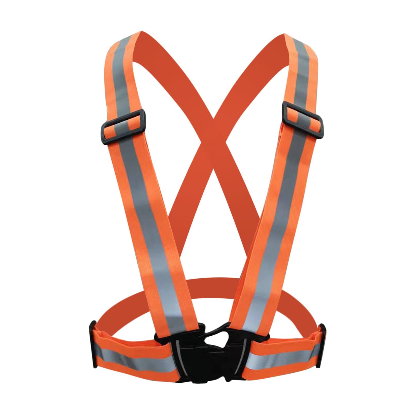 Adjustable Safety Security Visibility Reflective Vest Gear Orange