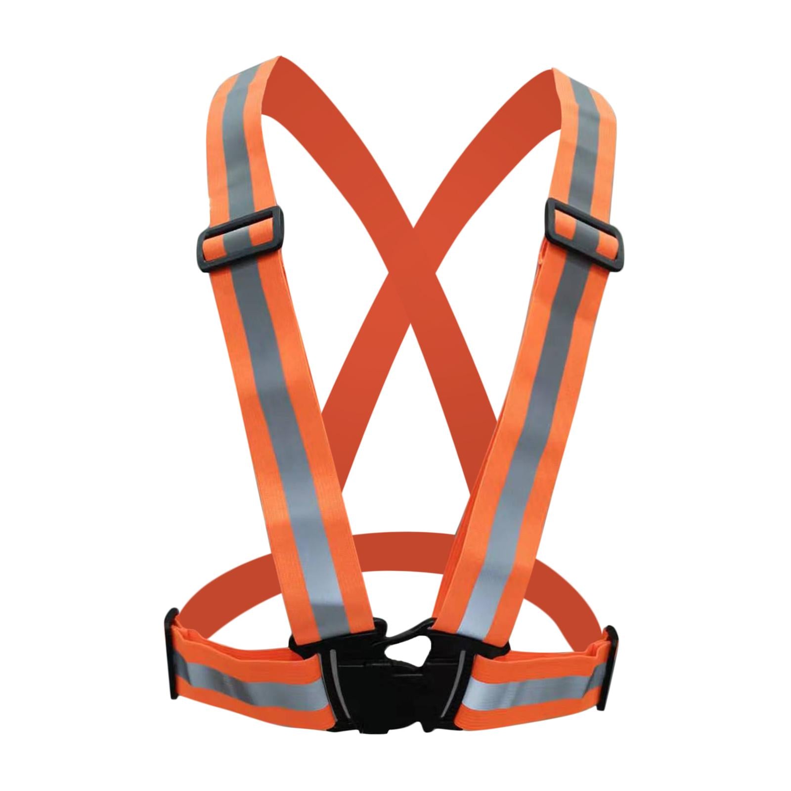 Adjustable Safety Security Visibility Reflective Vest Gear Orange