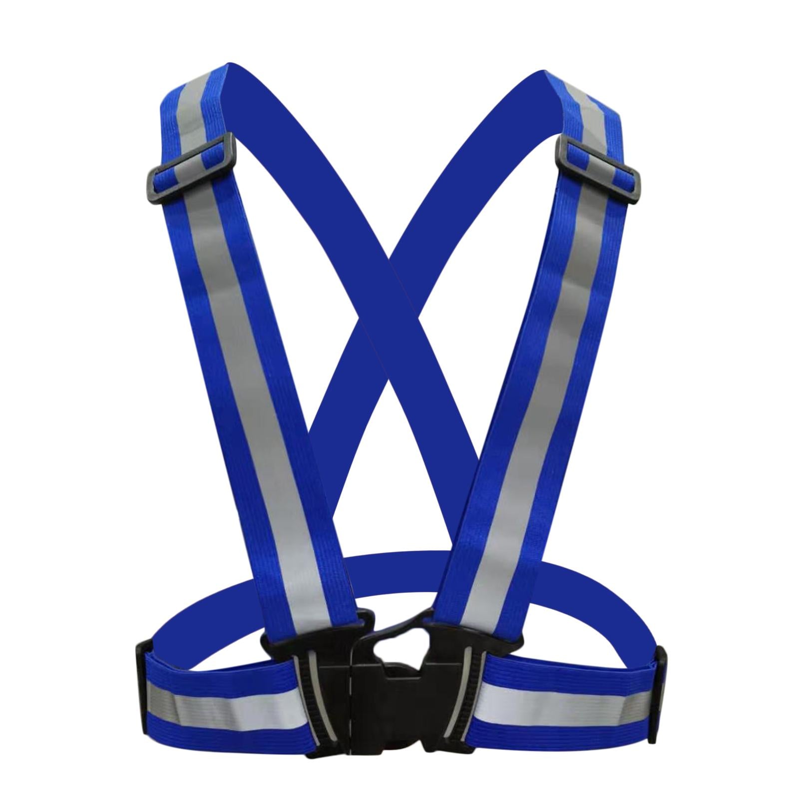 Adjustable Safety Security Visibility Reflective Vest Gear Dark Blue