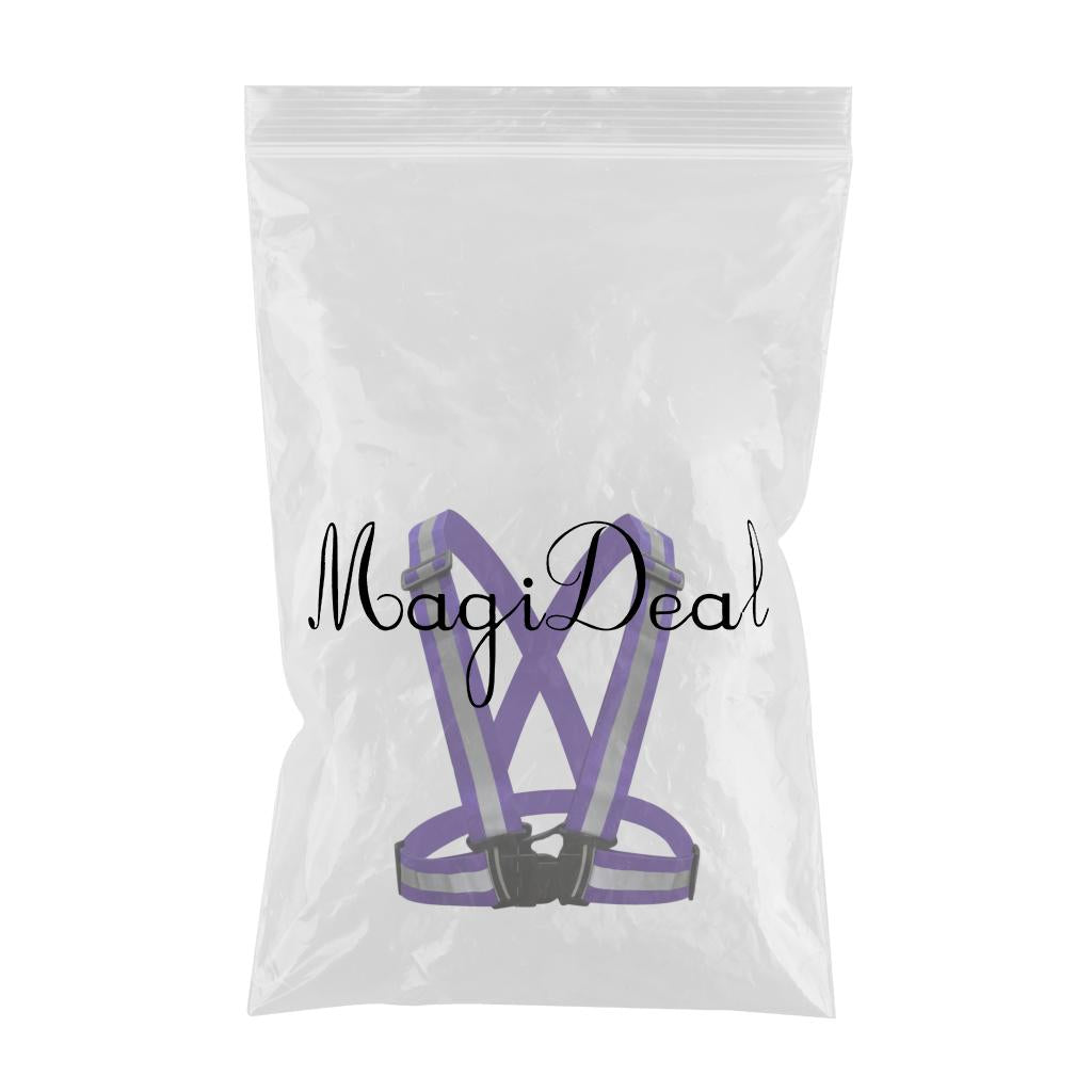 Adjustable Safety Security Visibility Reflective Vest Gear Purple