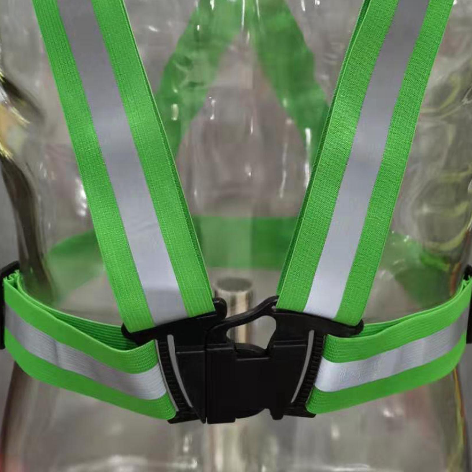 Adjustable Safety Security Visibility Reflective Vest Gear Green