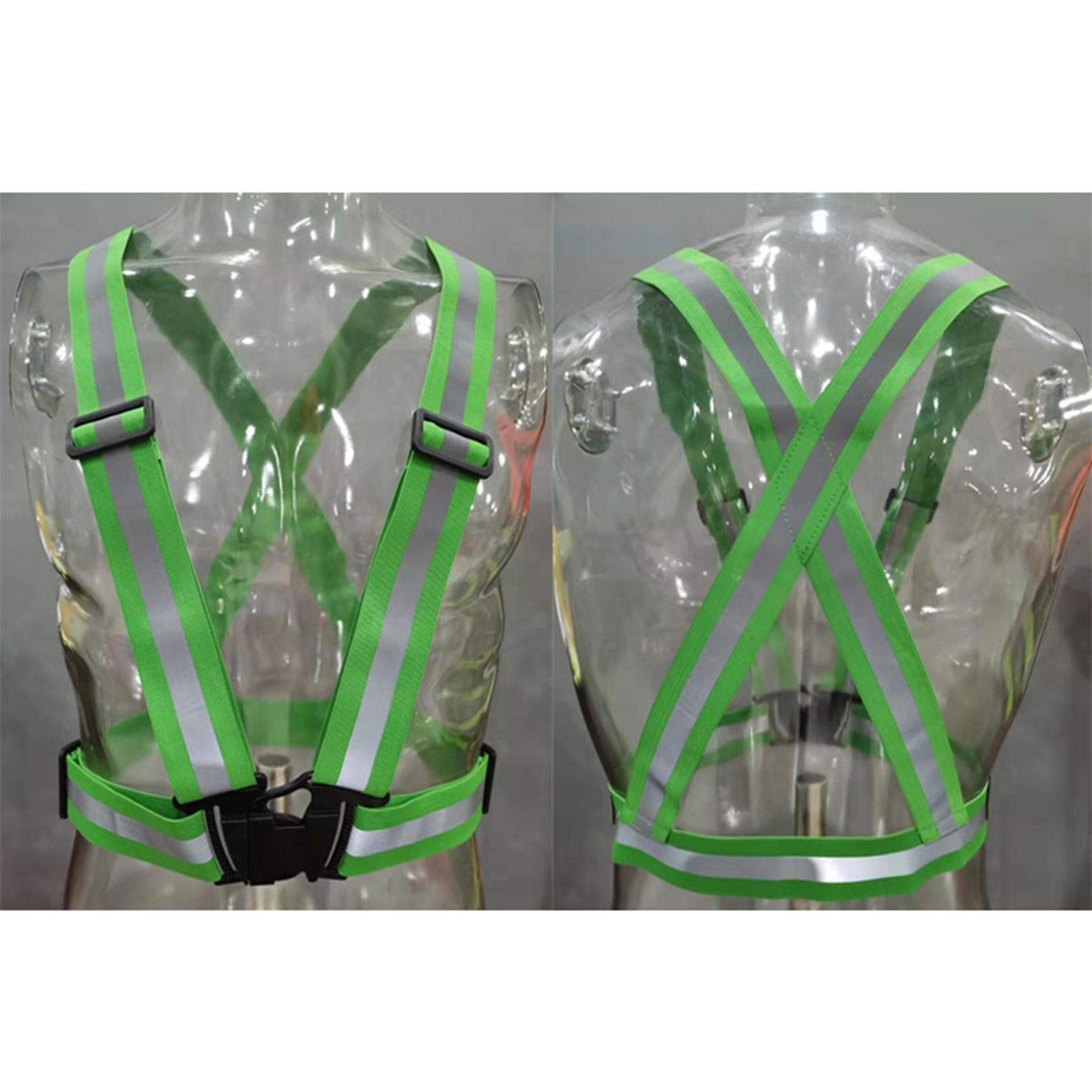 Adjustable Safety Security Visibility Reflective Vest Gear Green