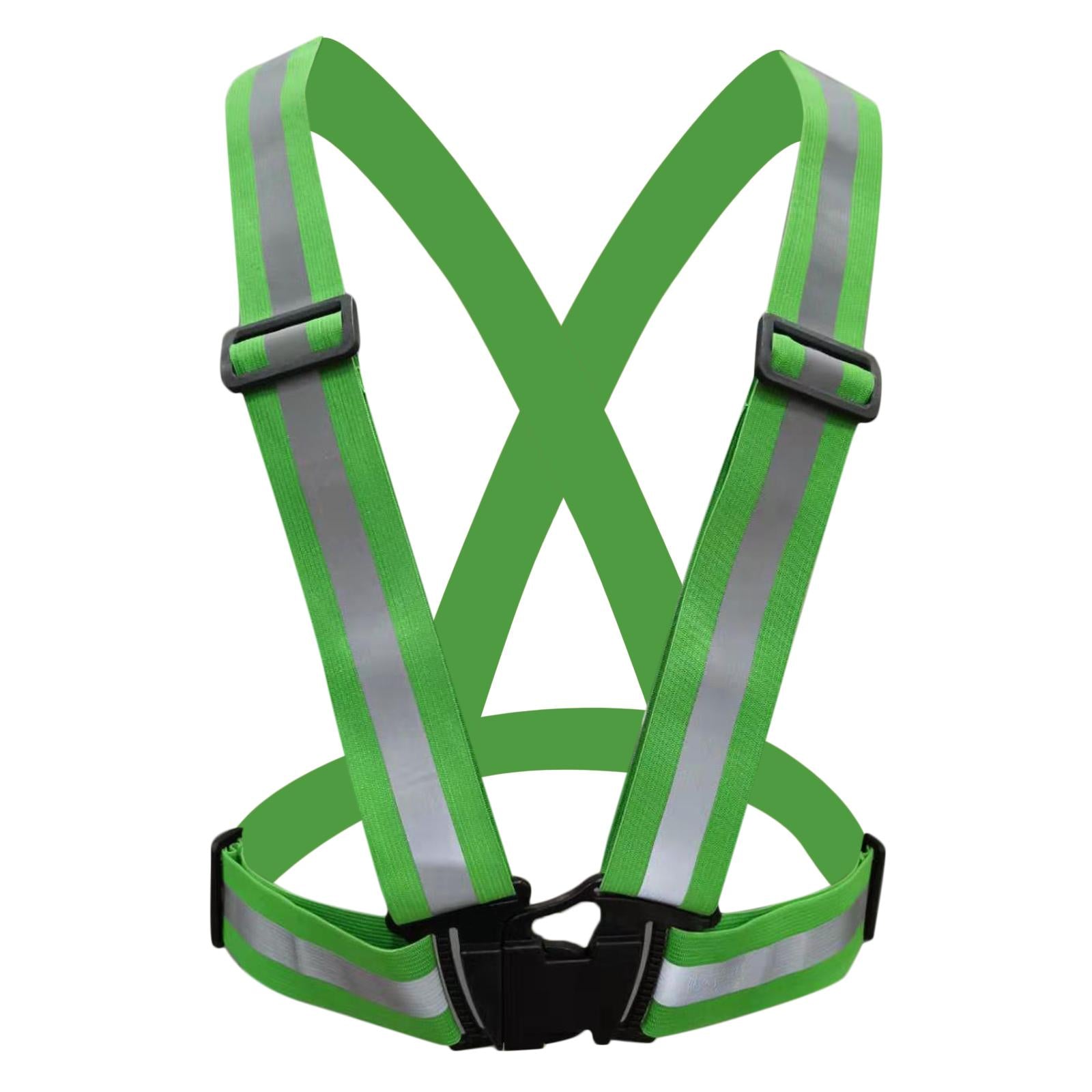 Adjustable Safety Security Visibility Reflective Vest Gear Green
