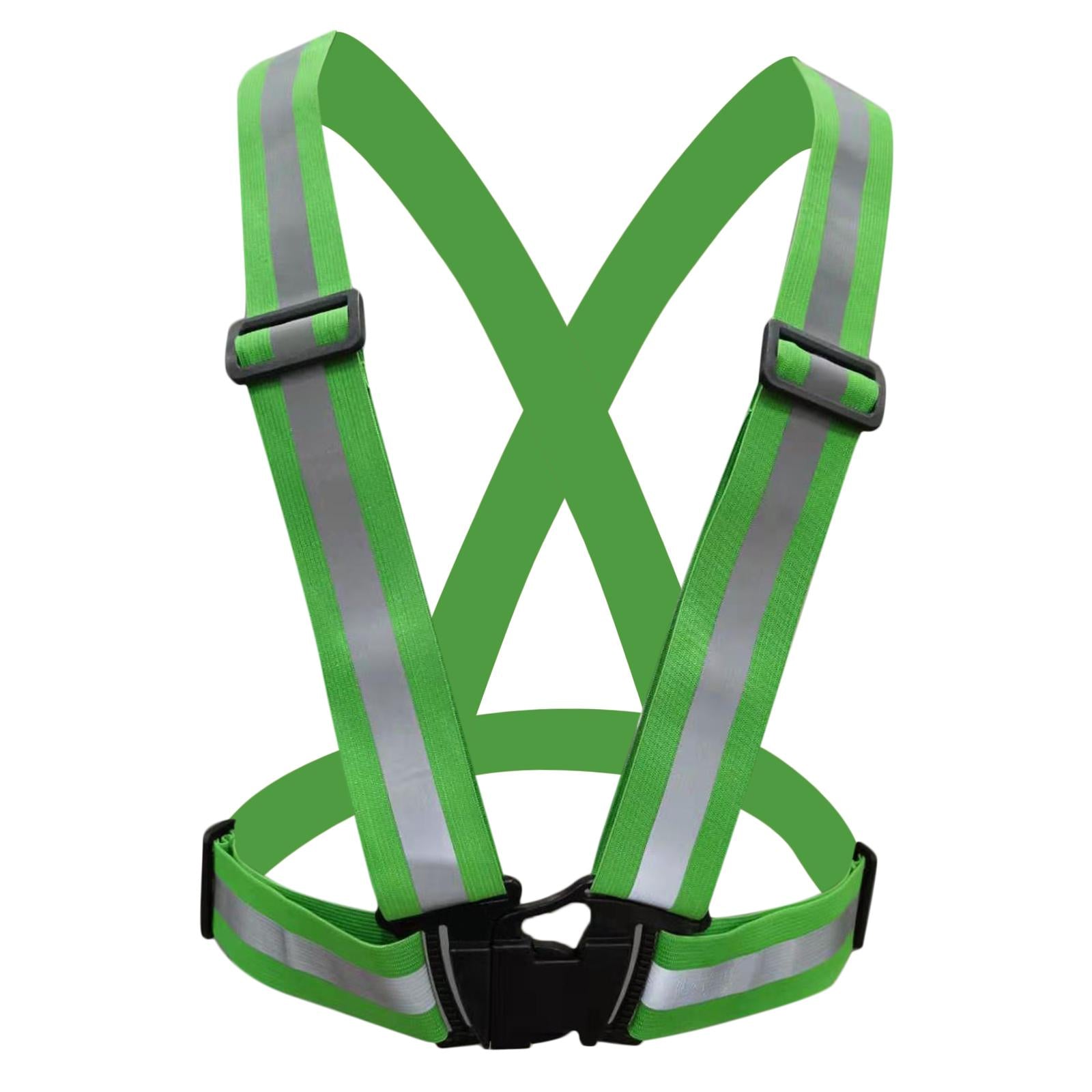 Adjustable Safety Security Visibility Reflective Vest Gear Green