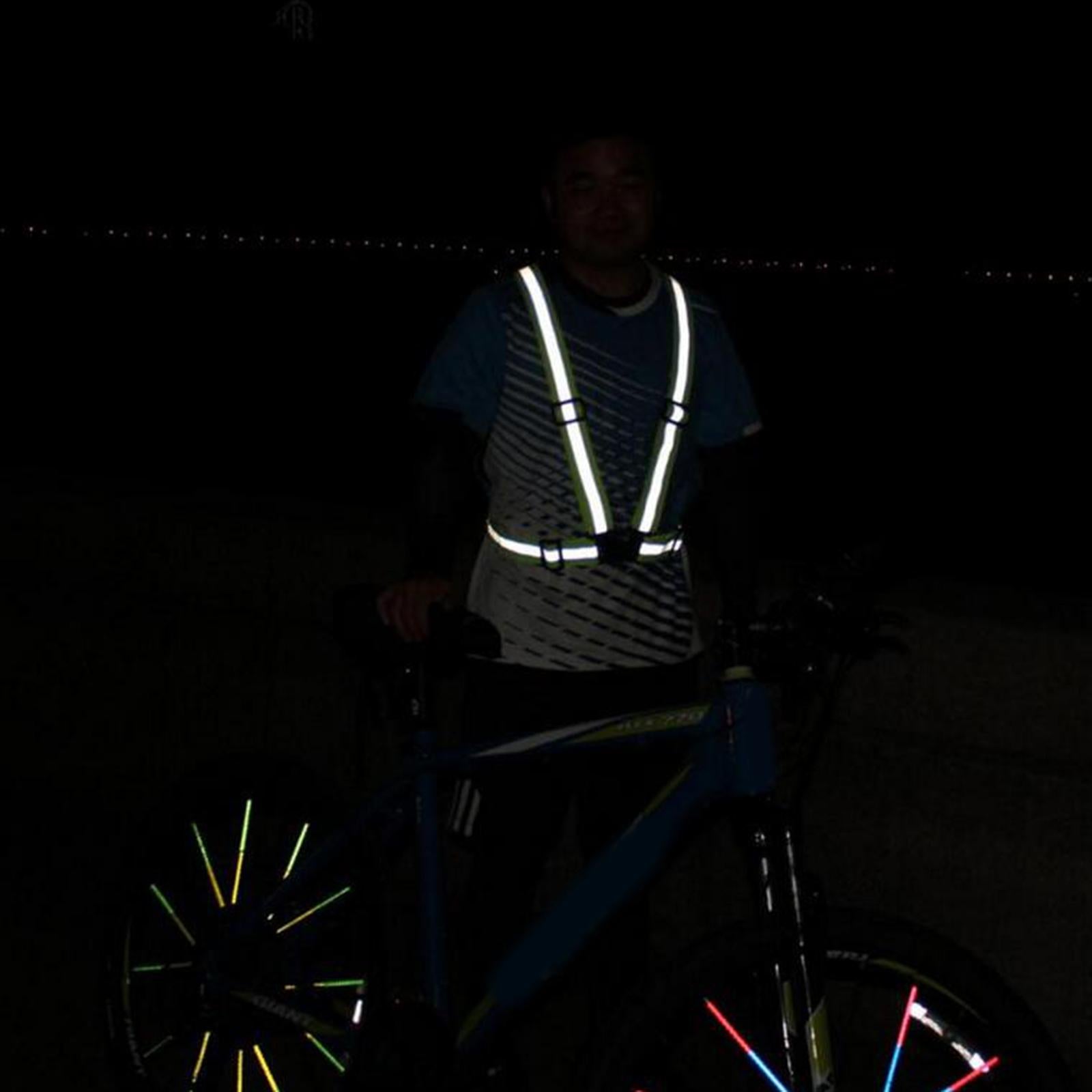 Adjustable Safety Security Visibility Reflective Vest Gear Black