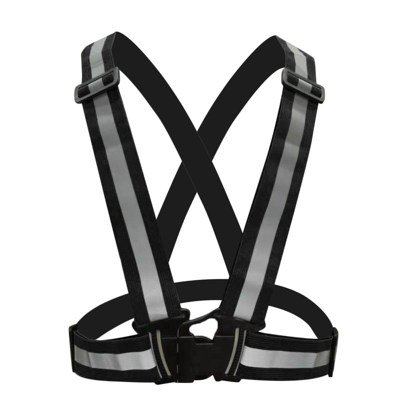 Adjustable Safety Security Visibility Reflective Vest Gear Black