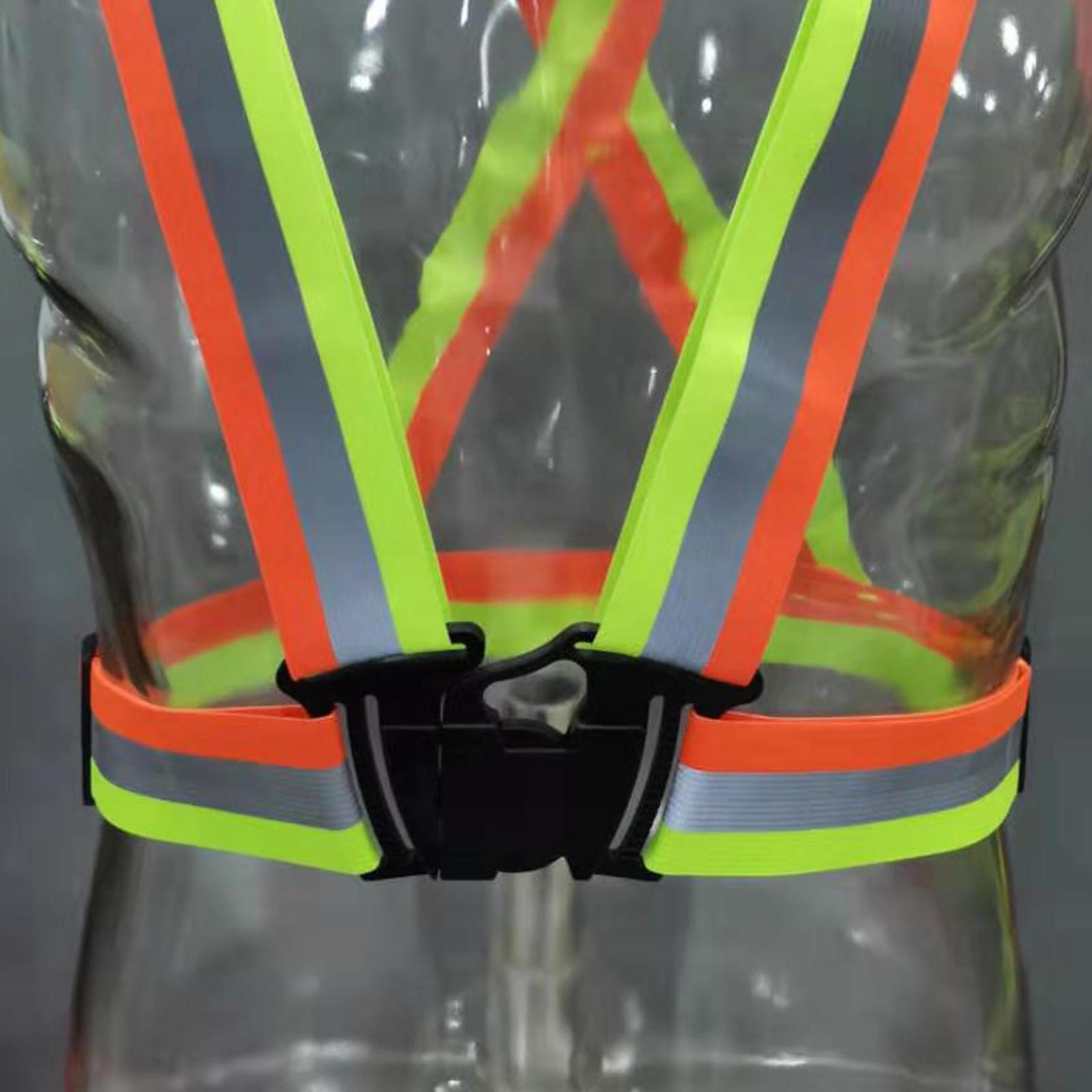 Adjustable Safety Security Visibility Reflective Vest Gear Yellow Orange