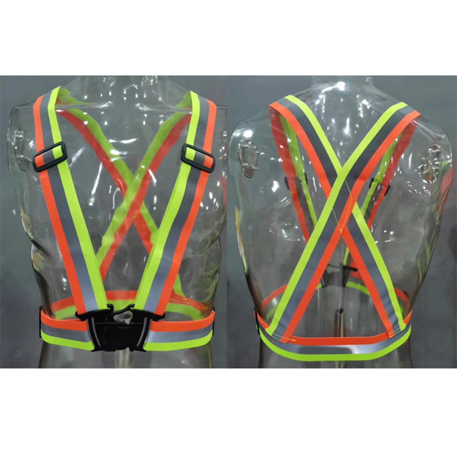 Adjustable Safety Security Visibility Reflective Vest Gear Yellow Orange