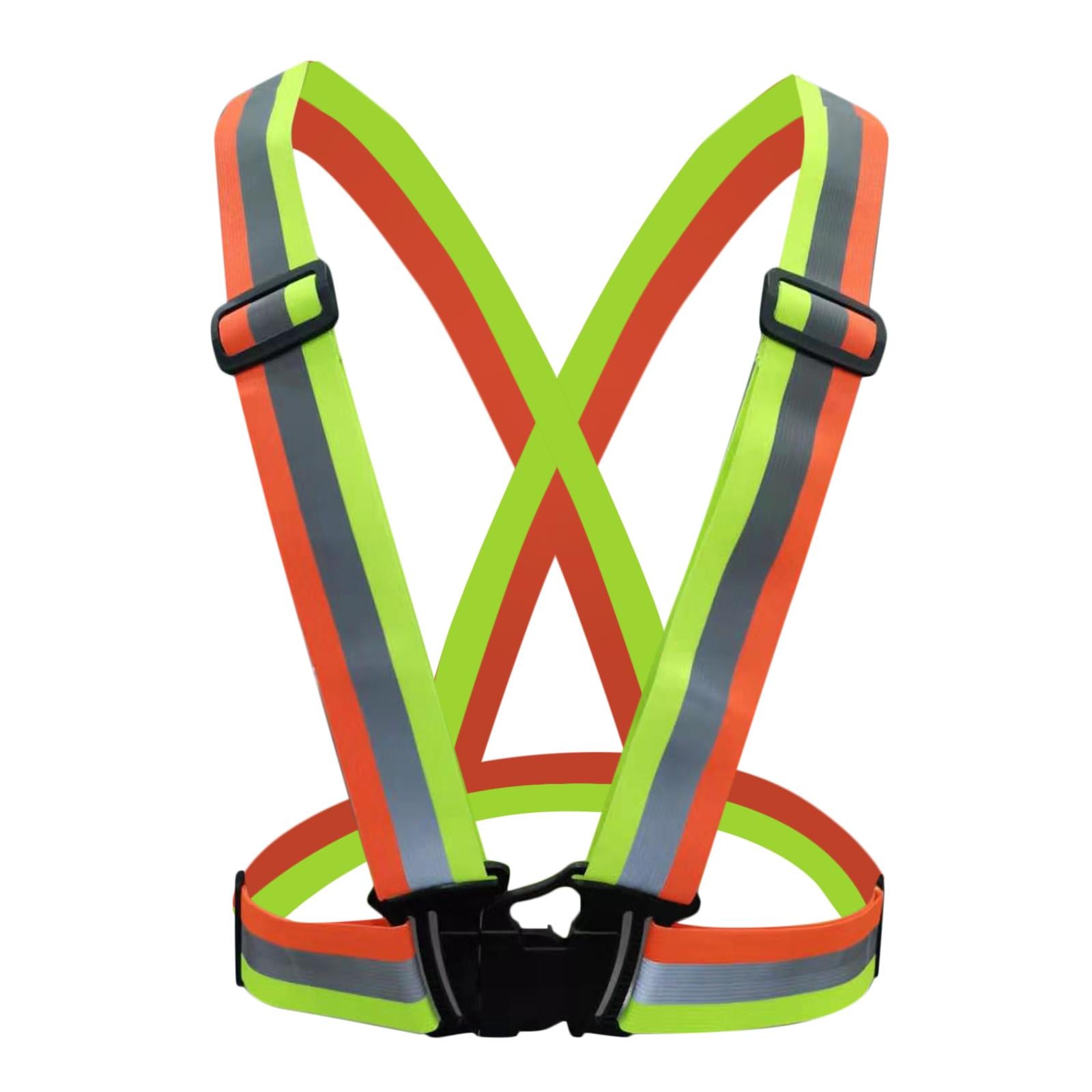 Adjustable Safety Security Visibility Reflective Vest Gear Yellow Orange