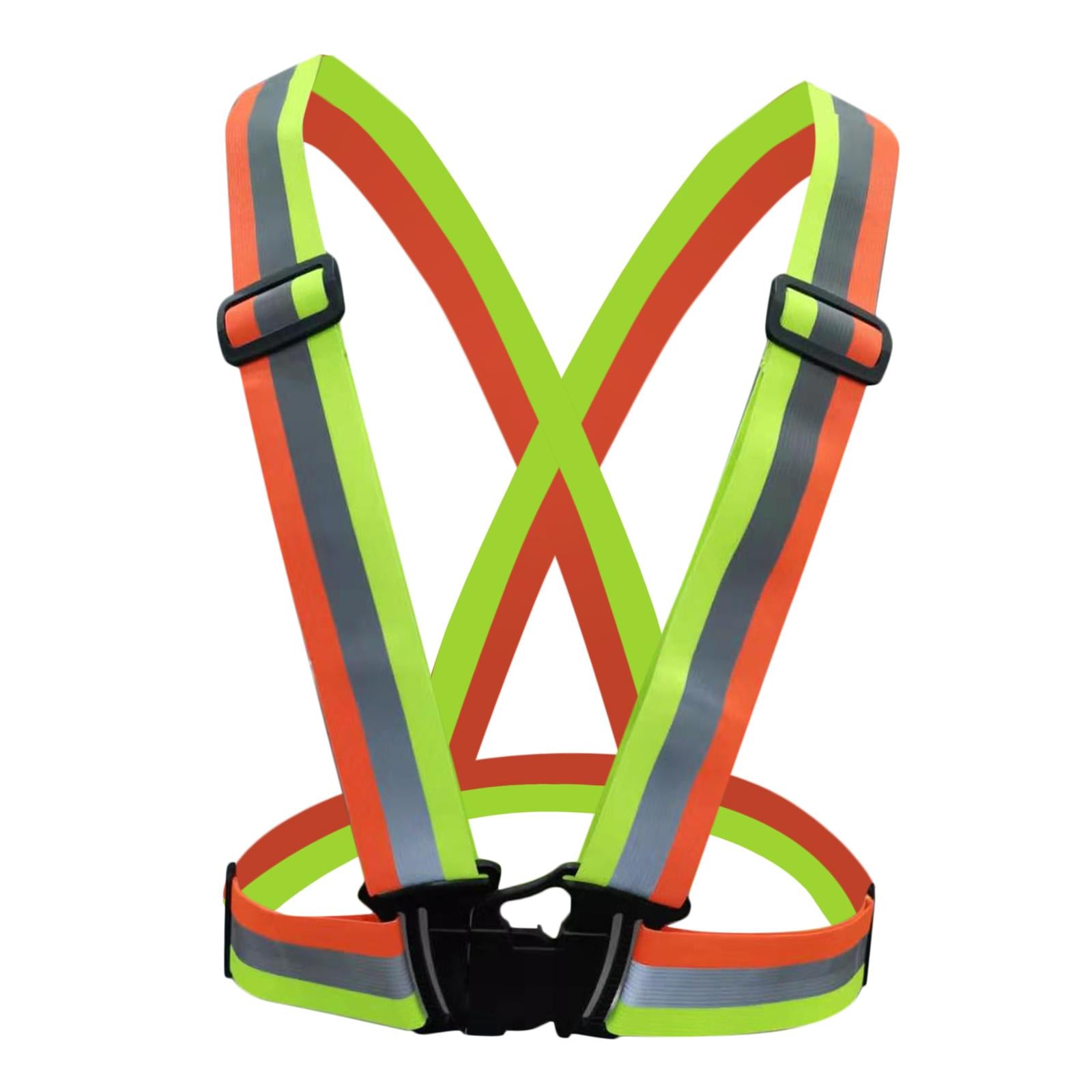 Adjustable Safety Security Visibility Reflective Vest Gear Yellow Orange