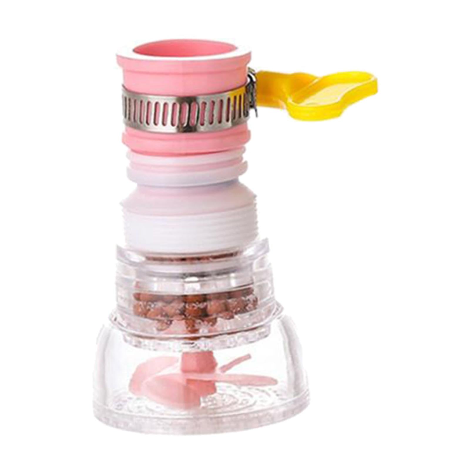 360 Deg Adjustable Faucet Extender Aerator Sprayer Nozzle Water Filter Pink