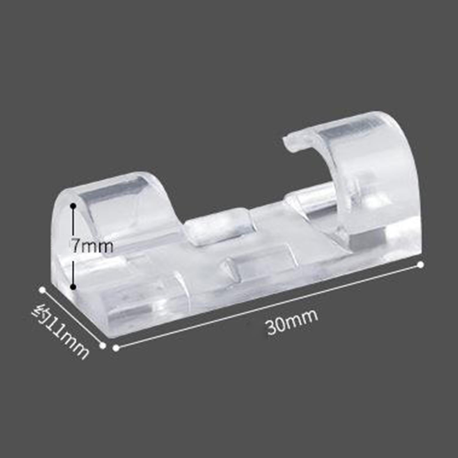 20x Cable Clips Cable Management Organizer Self Adhesive Cord Holder Clear