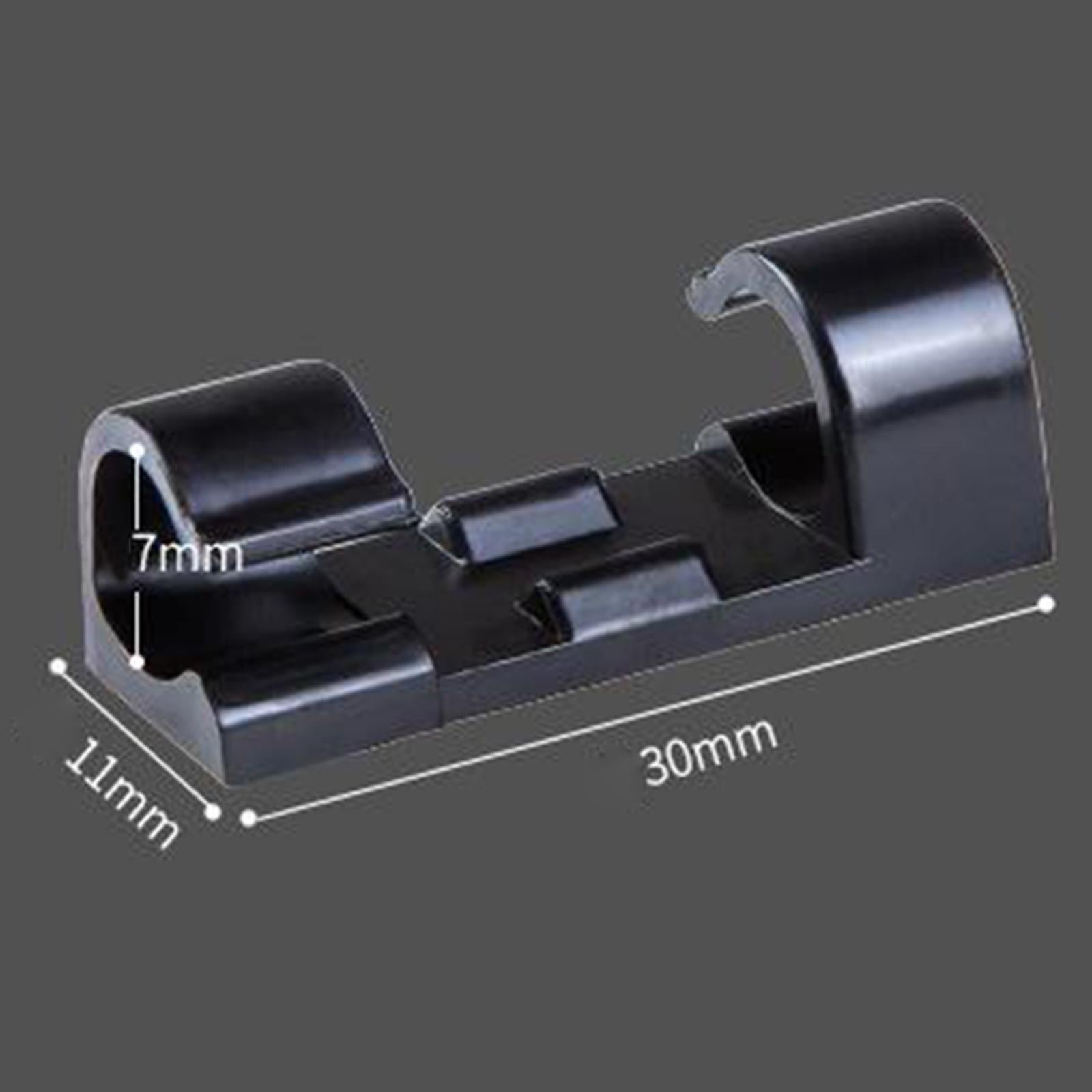 20x Cable Clips Cable Management Organizer Self Adhesive Cord Holder Black