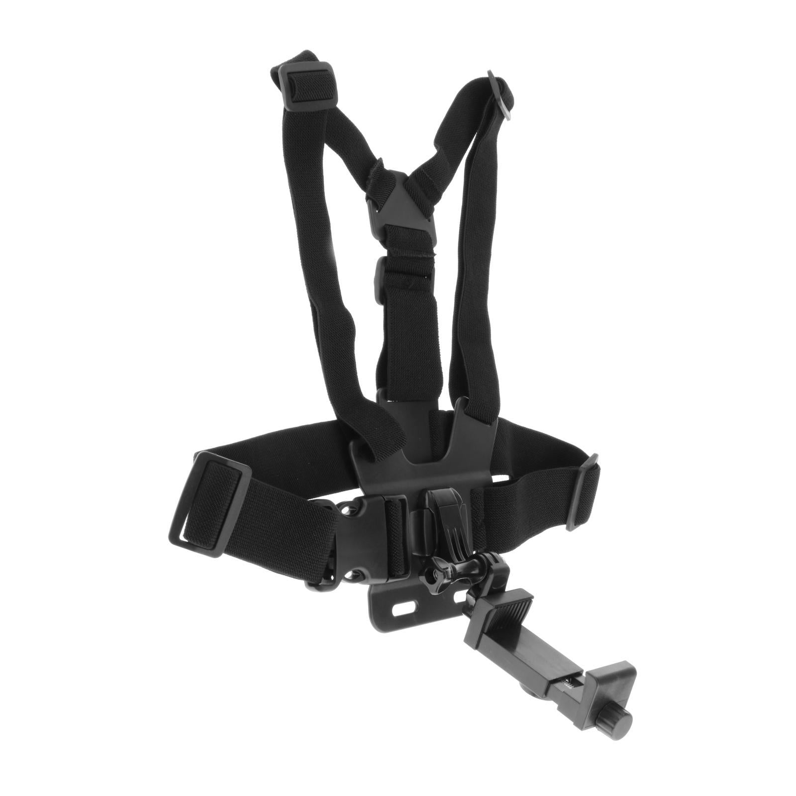Smartphone Chest Mount Harness Strap Holder with Cell Phone Clip Adjustable