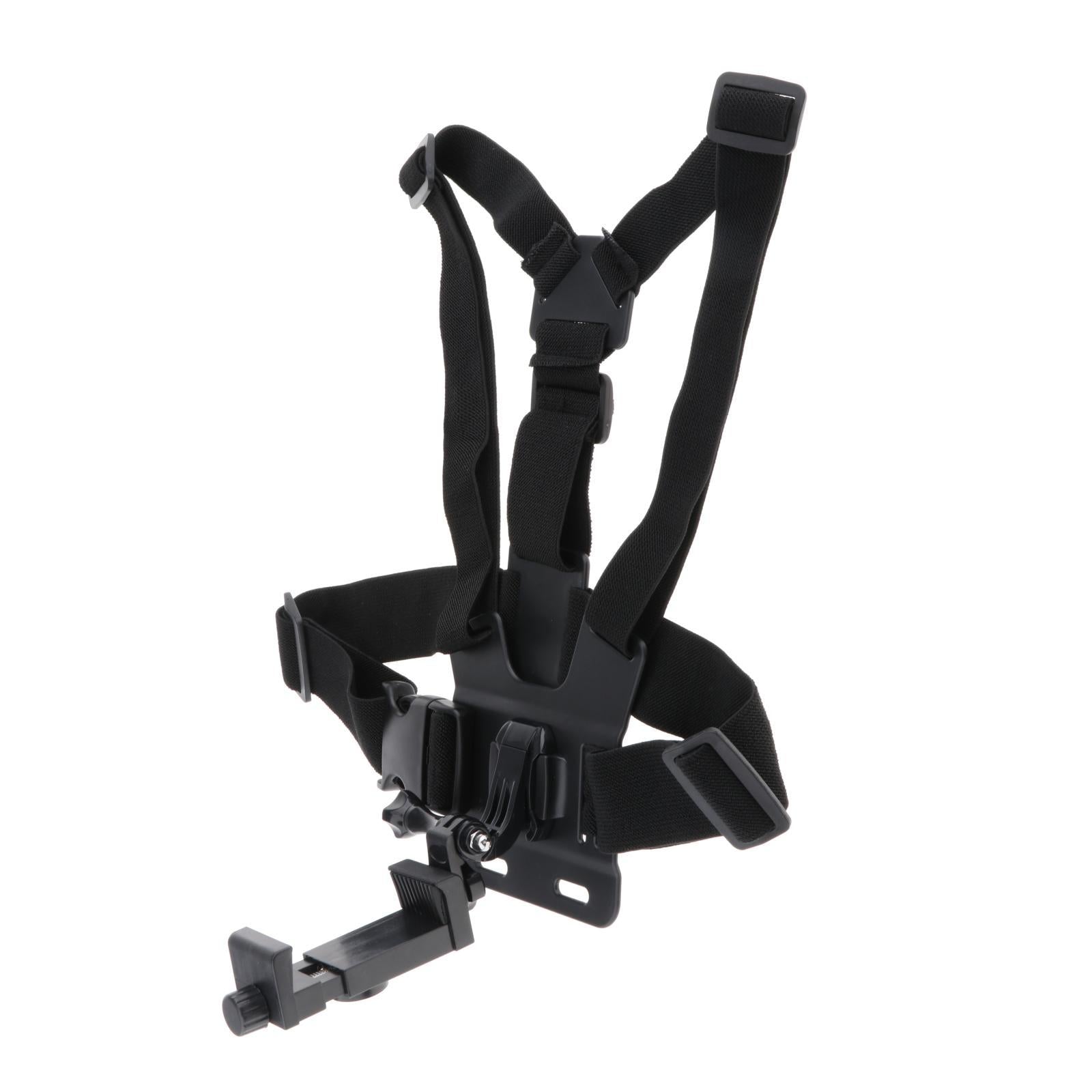 Smartphone Chest Mount Harness Strap Holder with Cell Phone Clip Adjustable