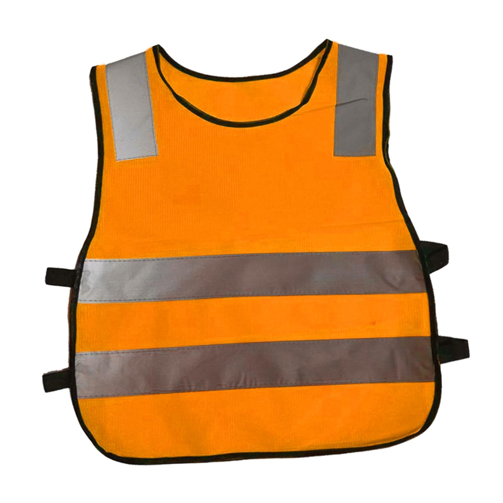 Hi Vis Child Safety Reflective Vest Waistcoat Traffic Work Cycling Clothes orange