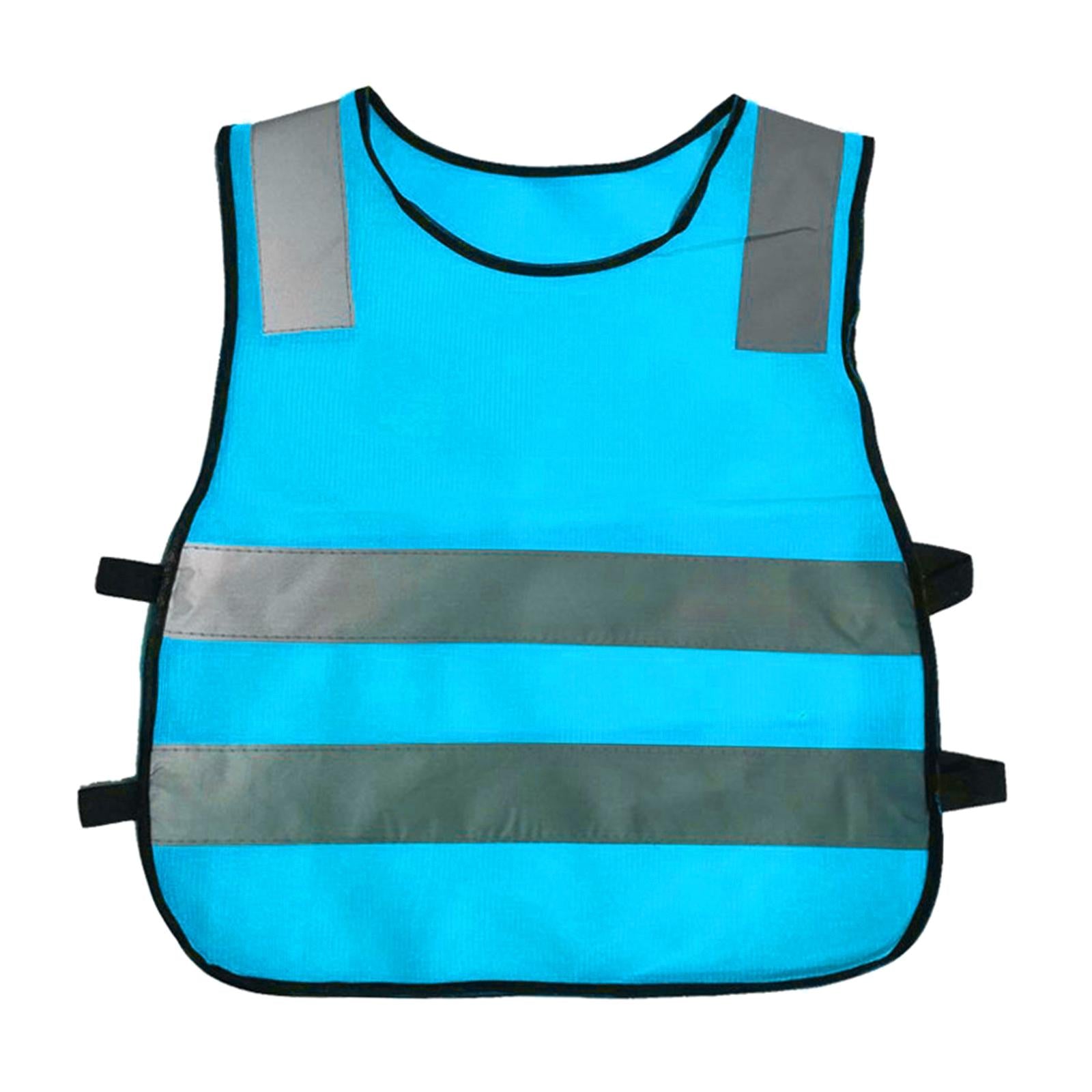 Hi Vis Child Safety Reflective Vest Waistcoat Traffic Work Cycling Clothes blue
