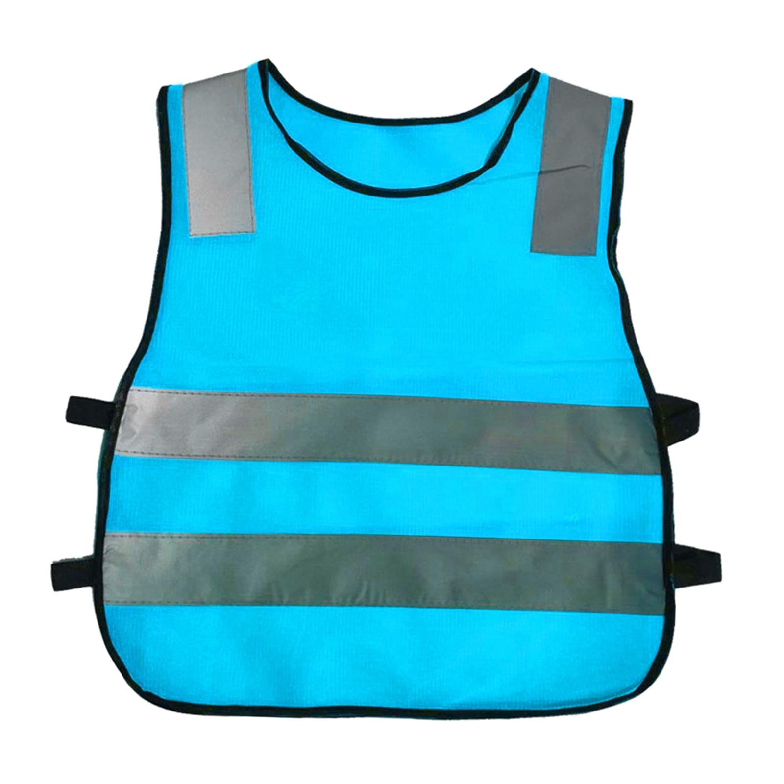 Hi Vis Child Safety Reflective Vest Waistcoat Traffic Work Cycling Clothes blue