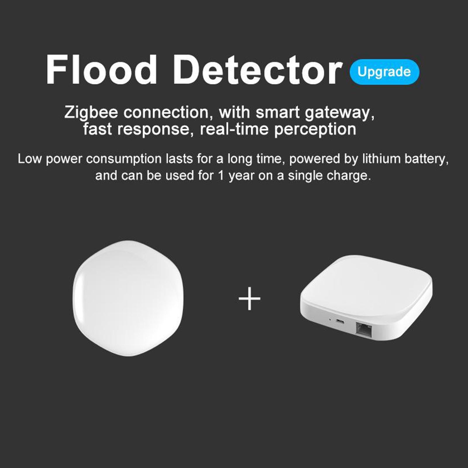 Wireless WiFi Water Immersion Sensor 0.5mm Flood Water Leak Detector