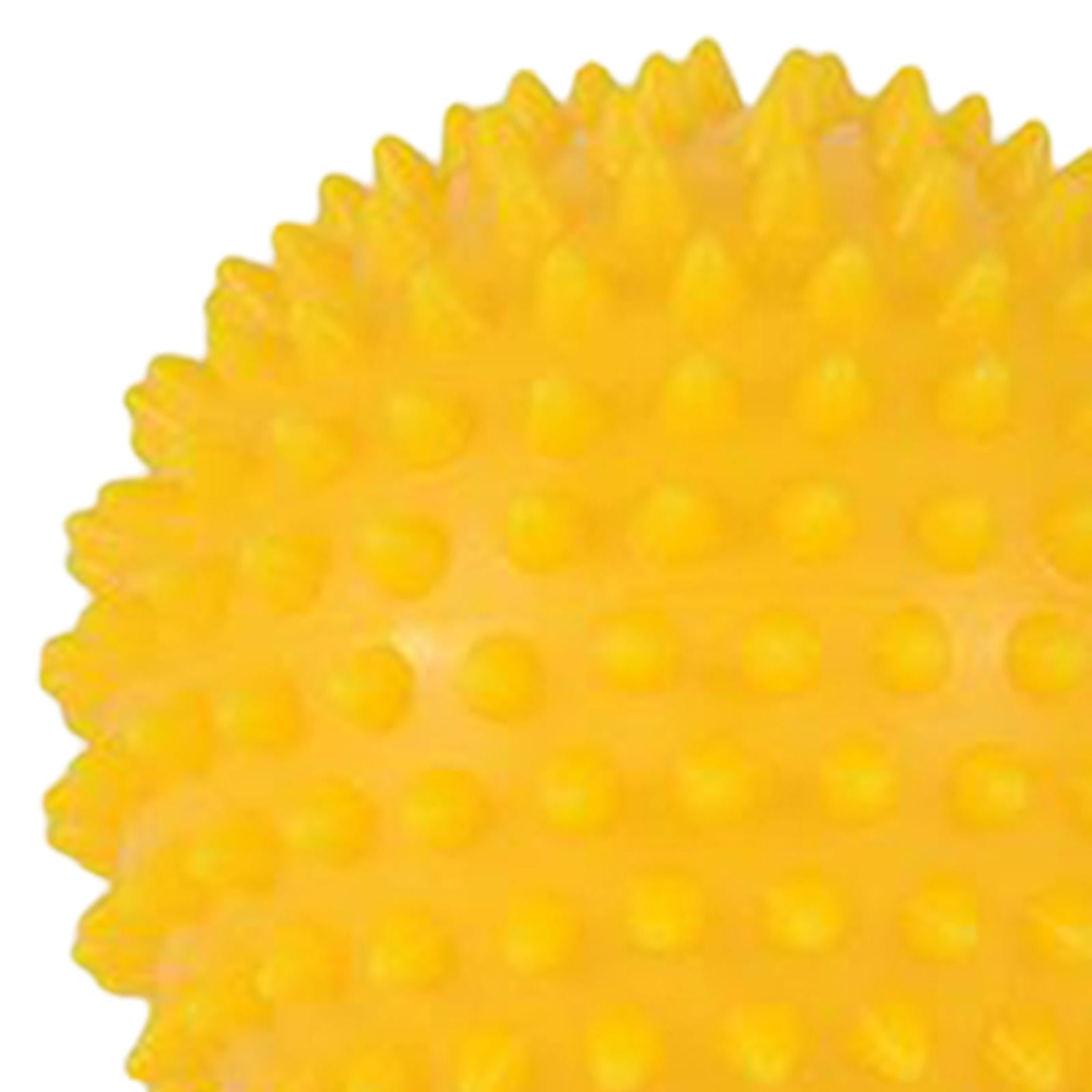 Foot Hand Spiky Massage Ball for Back Body Blood Circulation Massaging 7.5cm yellow