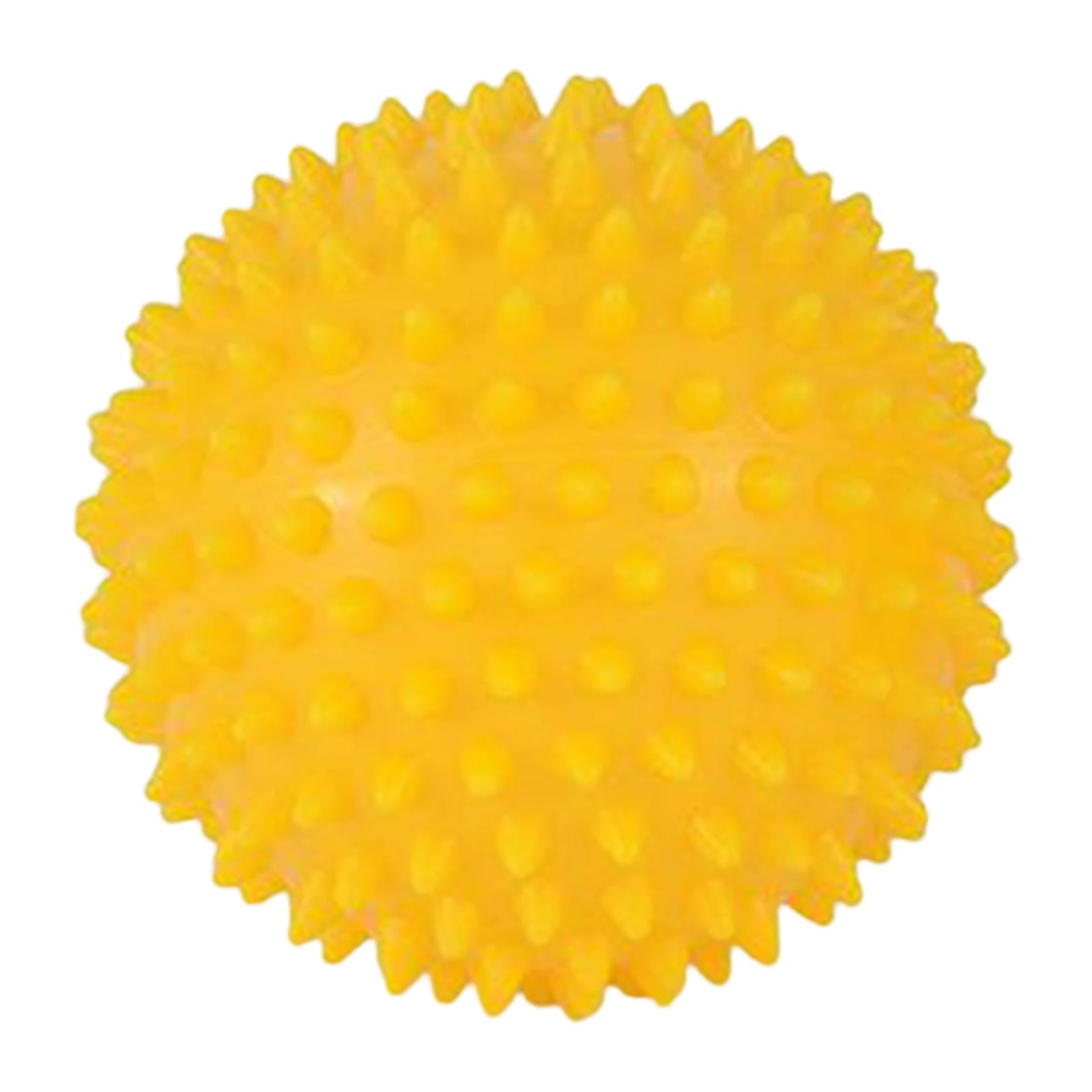 Foot Hand Spiky Massage Ball for Back Body Blood Circulation Massaging 7.5cm yellow