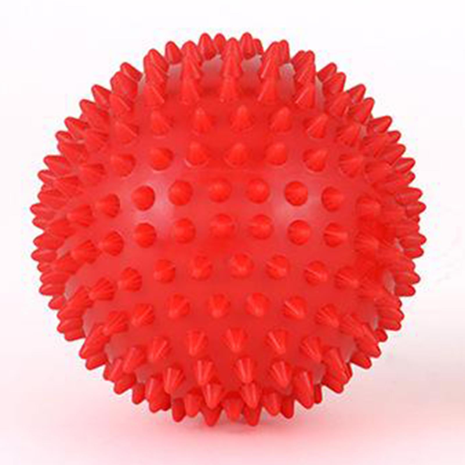 Foot Hand Spiky Massage Ball for Back Body Blood Circulation Massaging 7.5cm red