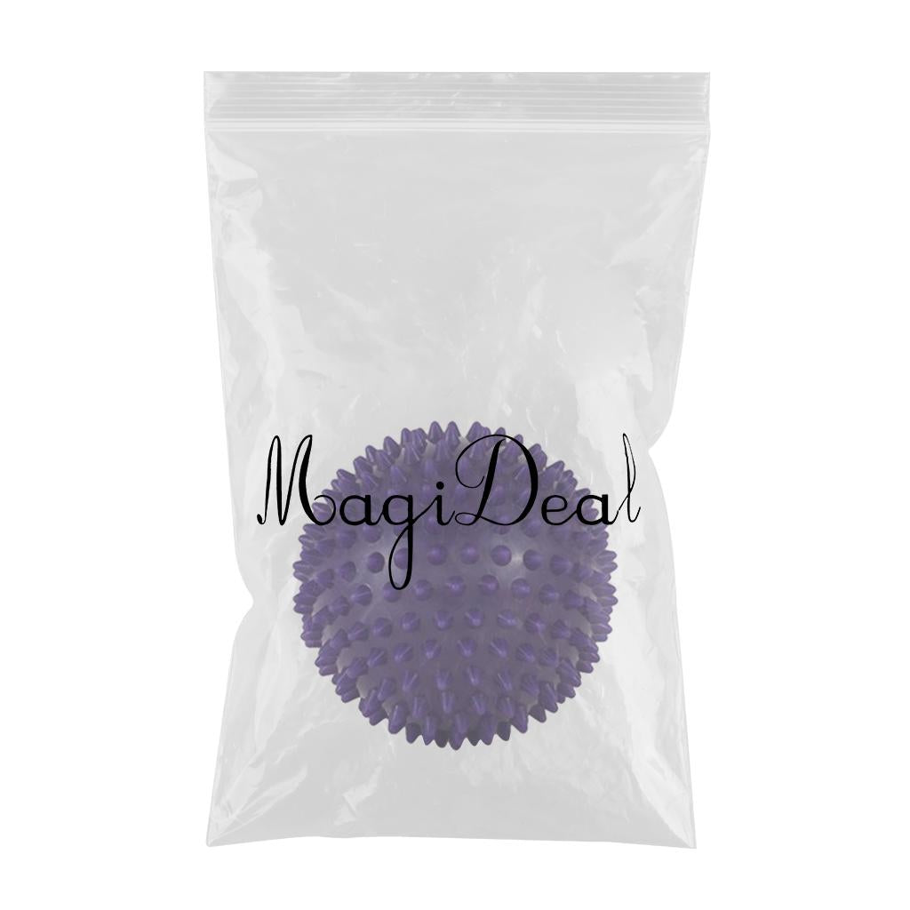 Foot Hand Spiky Massage Ball for Back Body Blood Circulation Massaging 7.5cm purple