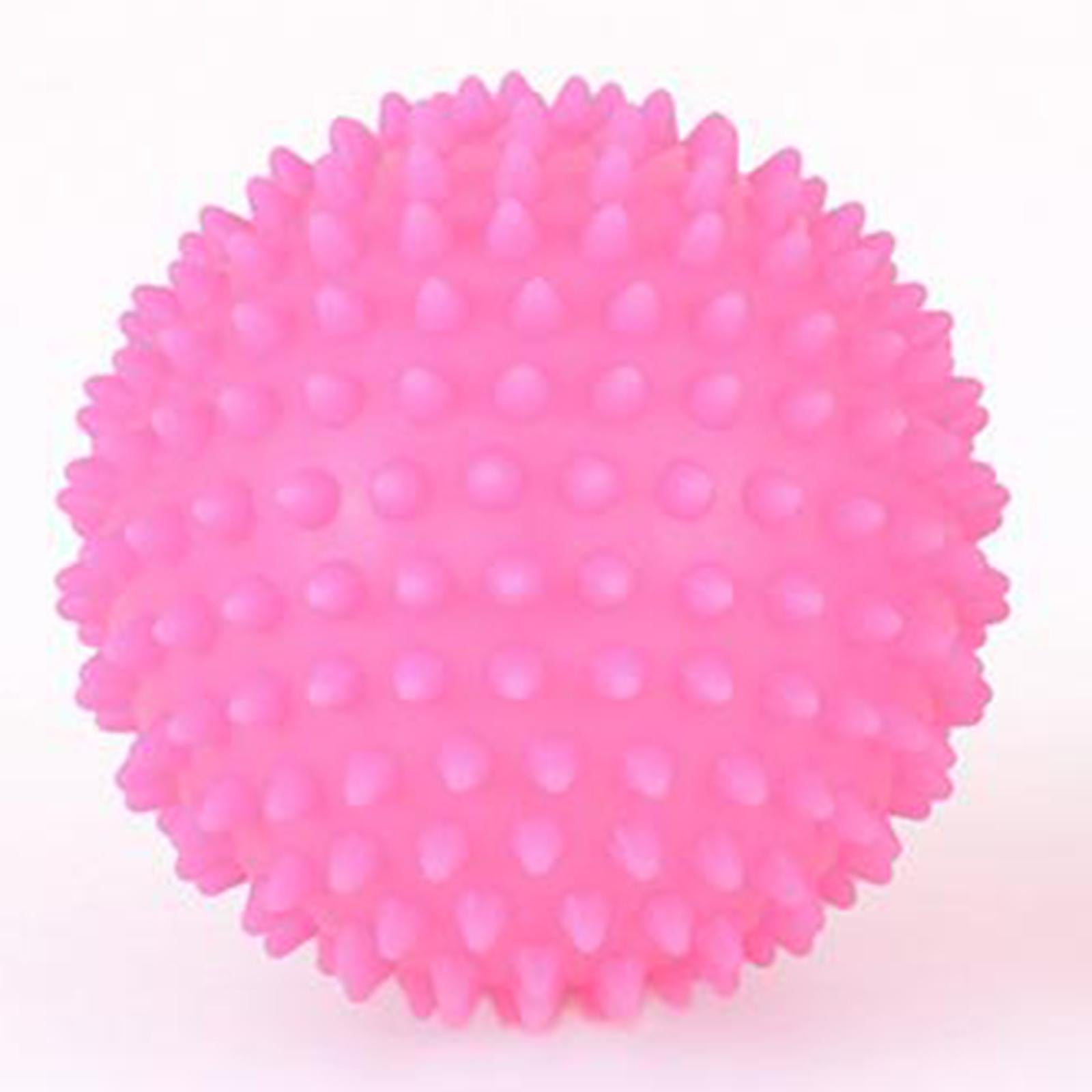 Foot Hand Spiky Massage Ball for Back Body Blood Circulation Massaging 7.5cm pink